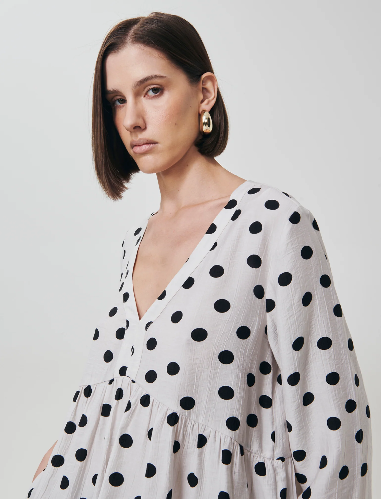 Blusa V Decorata con Perline Colorate - var 1 - Image 2