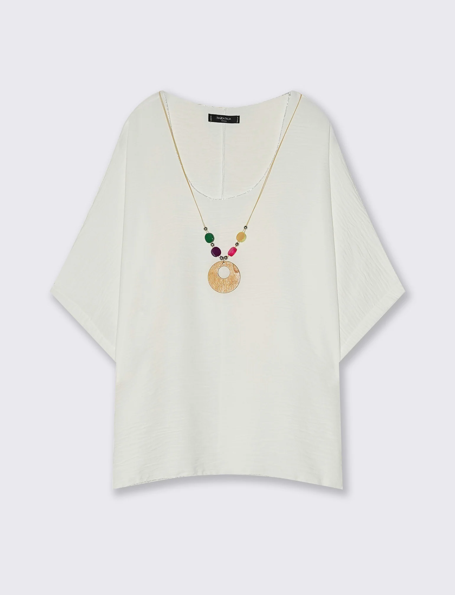 Blusa Vestibilità Ampia e Comoda - Bianco gesso