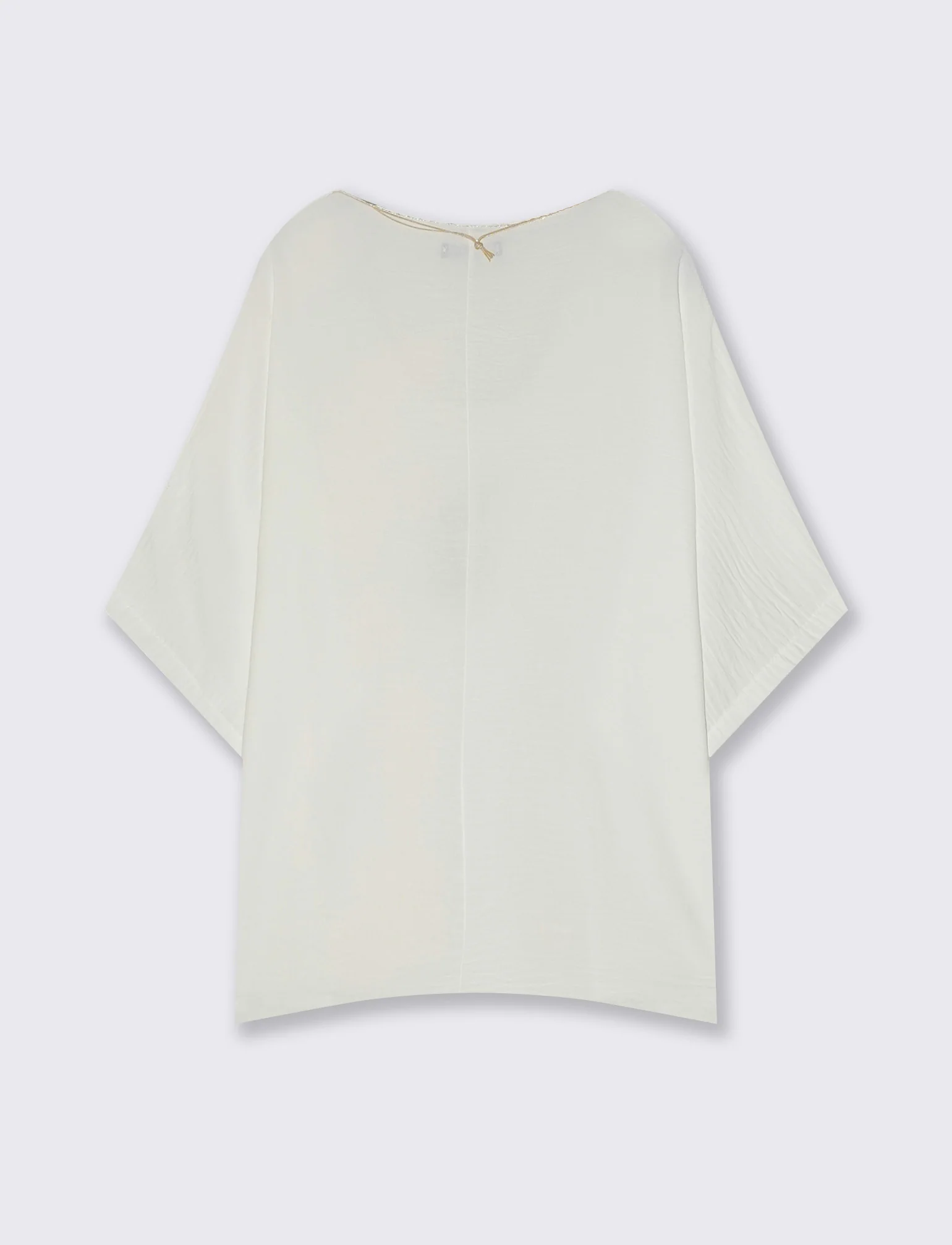 Blusa Vestibilità Ampia e Comoda - Bianco gesso - Image 2