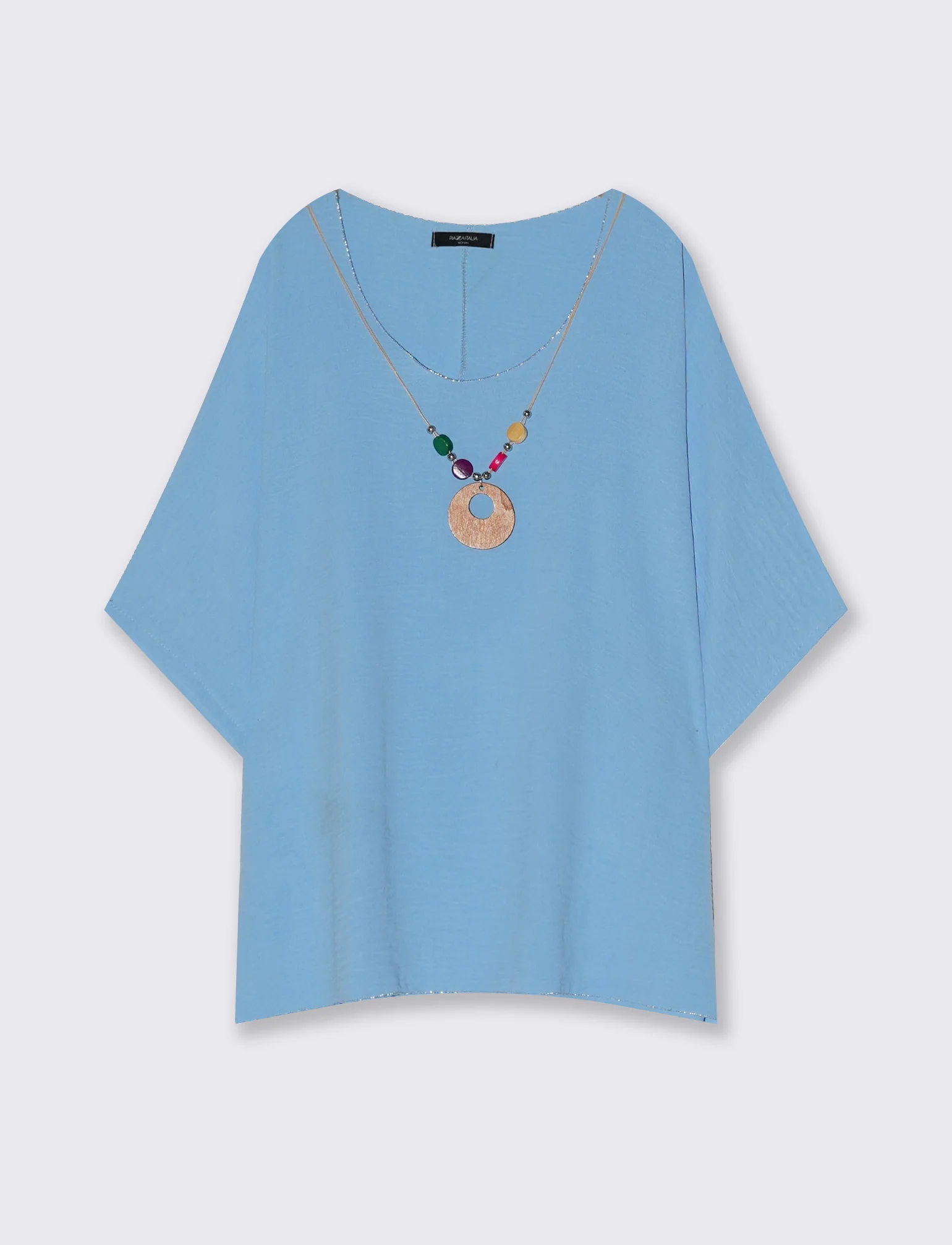 Blusa Vestibilità Ampia e Comoda - Celeste