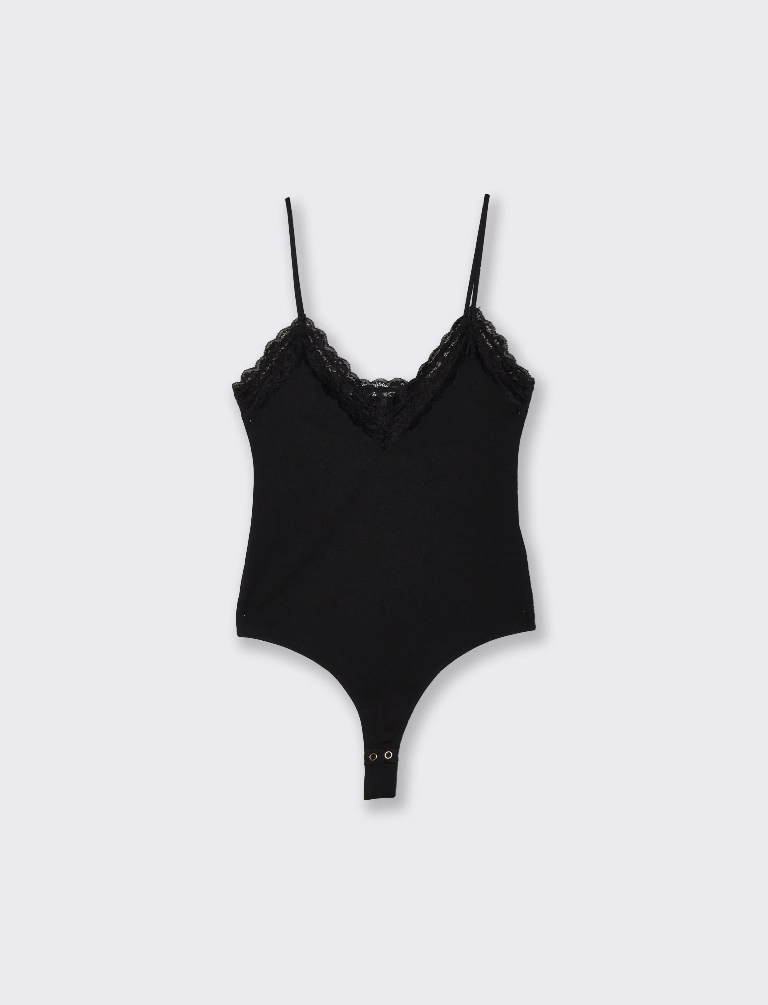 BODY CON PIZZO - Nero