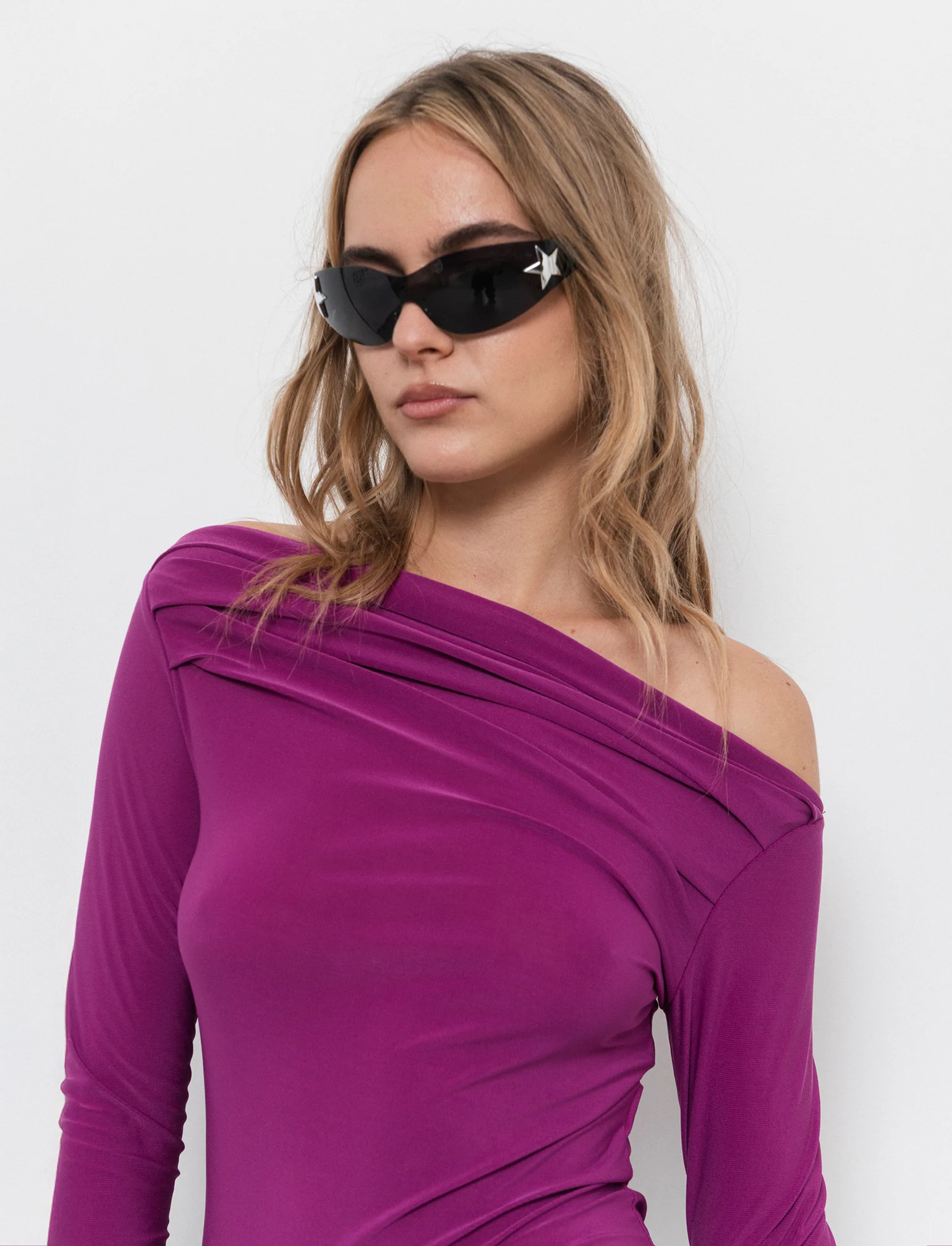 Body con scollo a barca - Fuxia - Image 2
