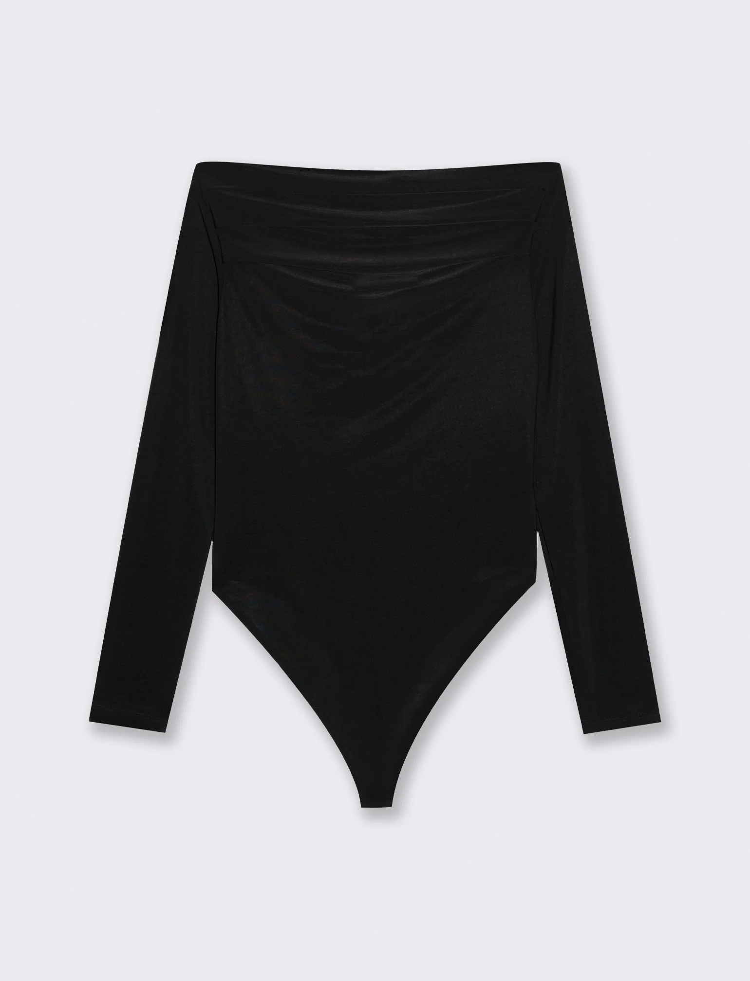 Body con scollo a barca - Nero - Image 3