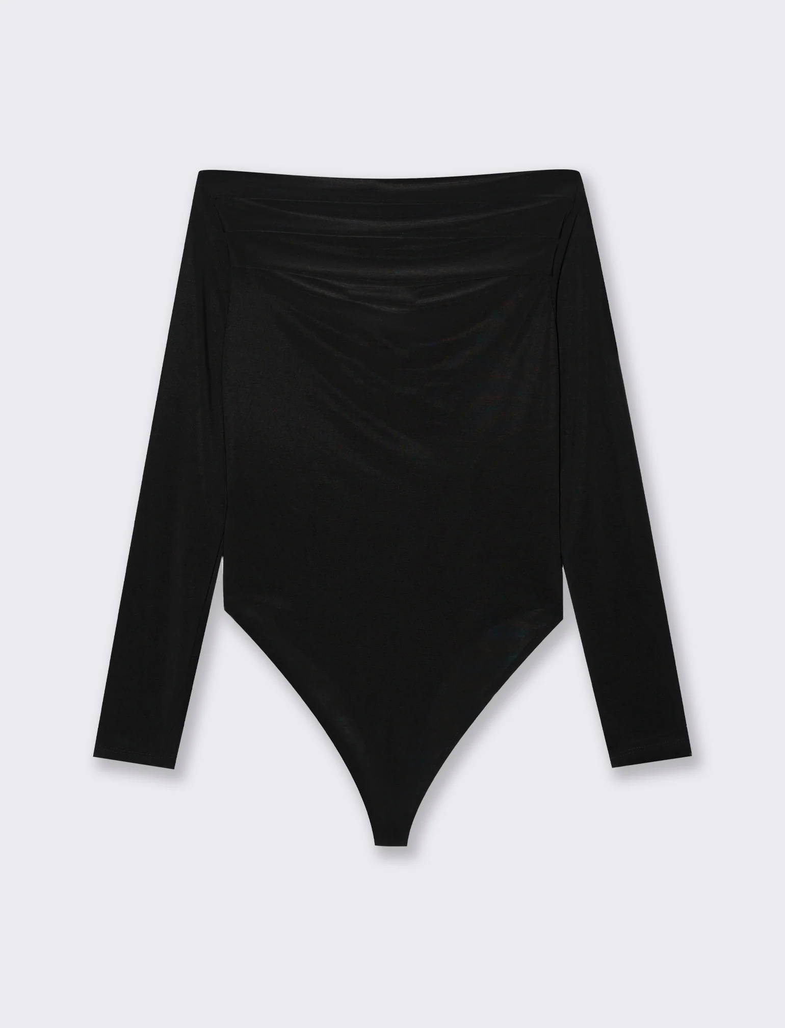 Body con scollo a barca - Nero - Image 4