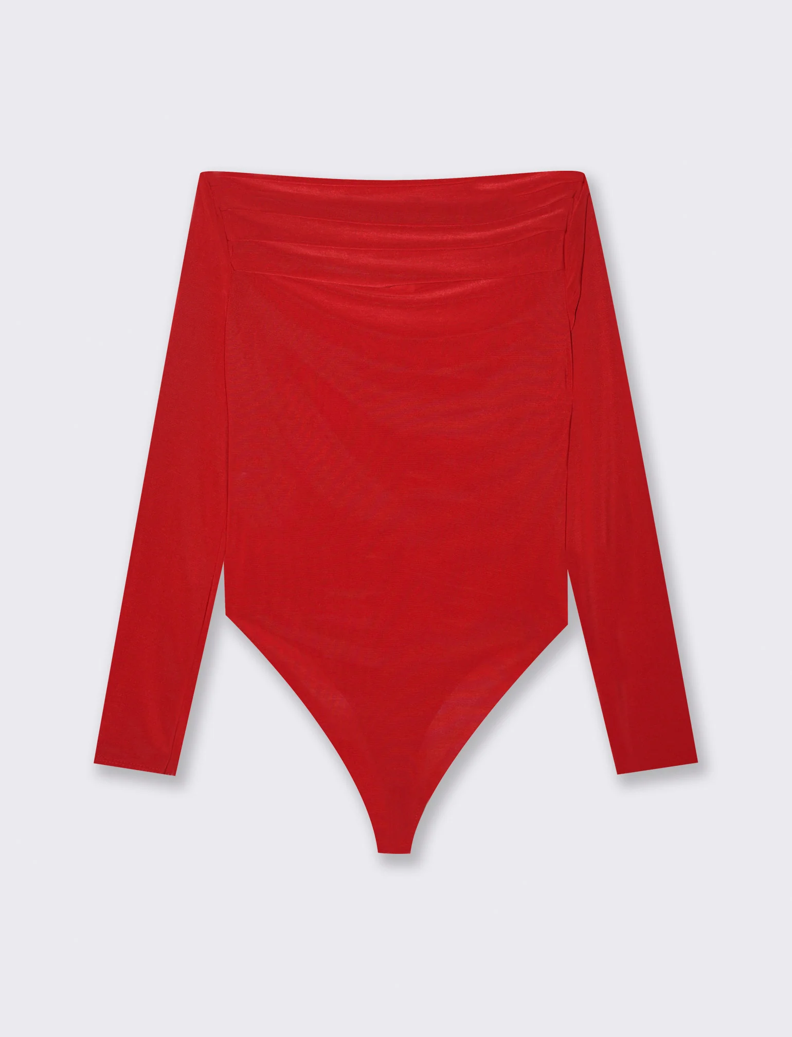 Body con scollo a barca - Rosso - Image 4