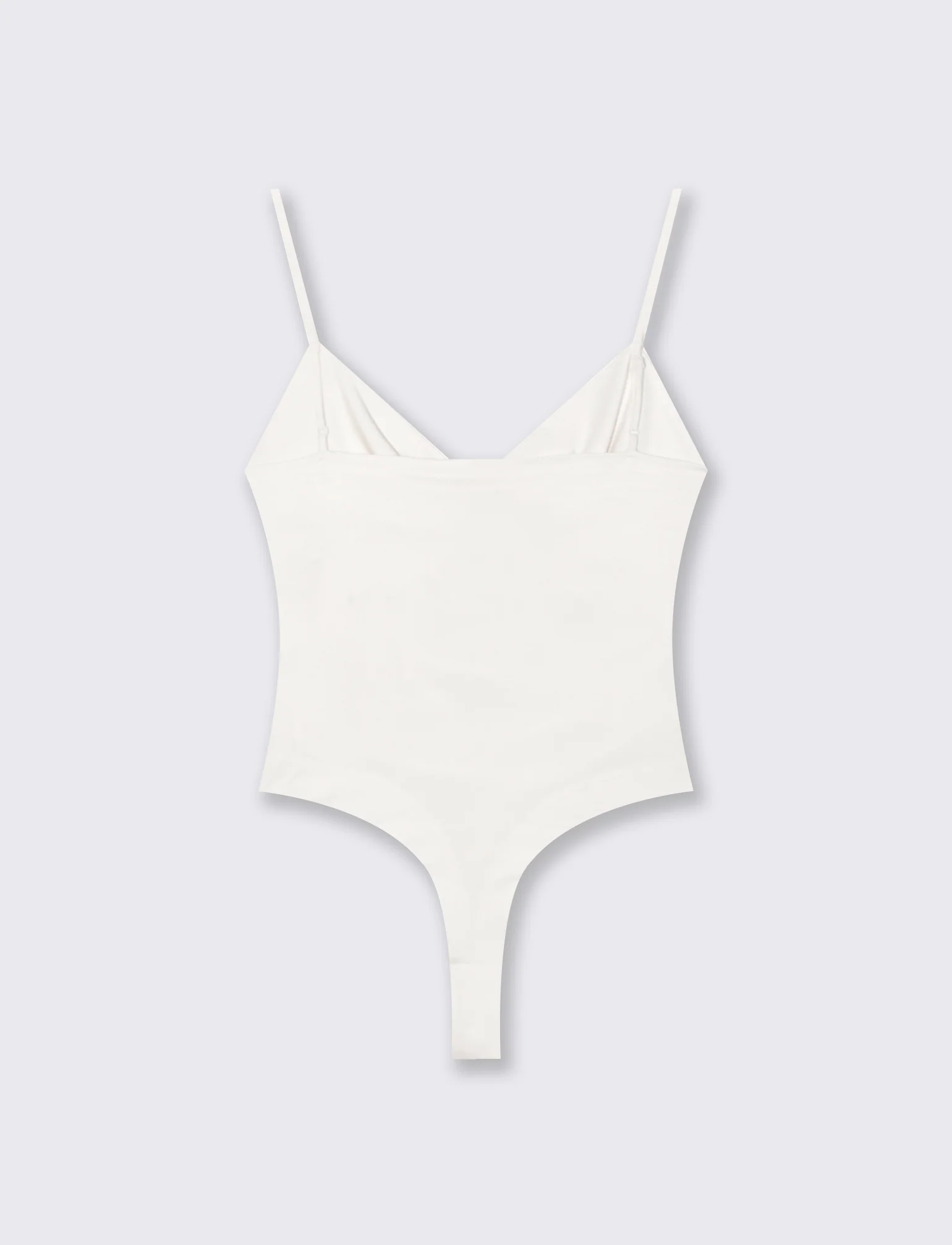 Body con spalline e scollo morbido - Avorio - Image 2
