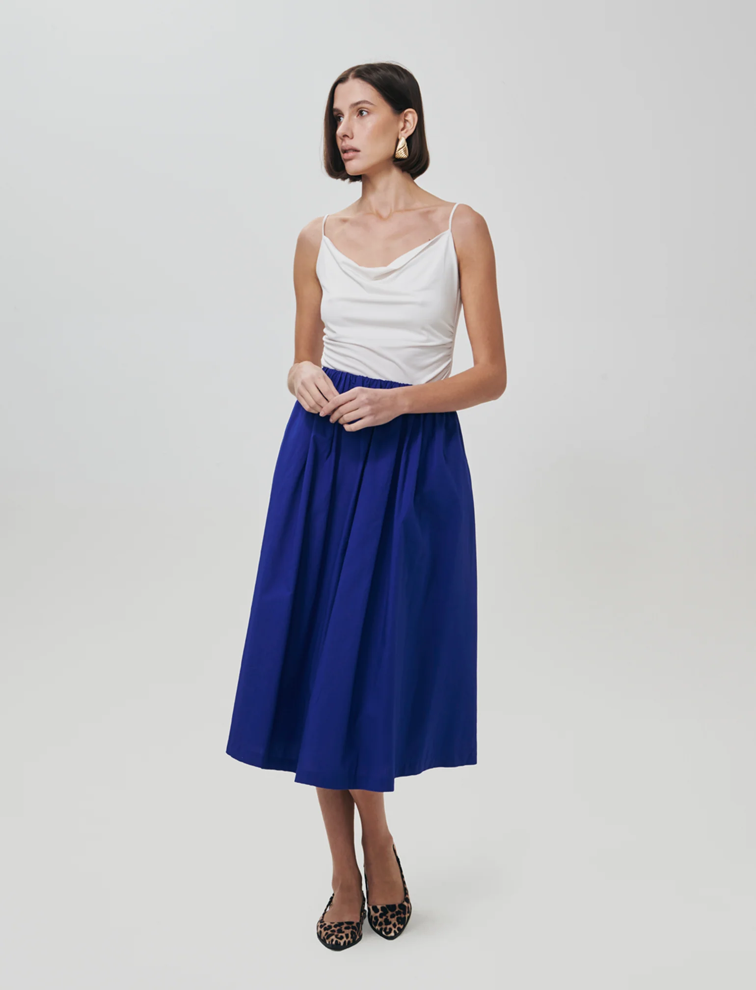 Body con spalline e scollo morbido - Avorio - Image 4