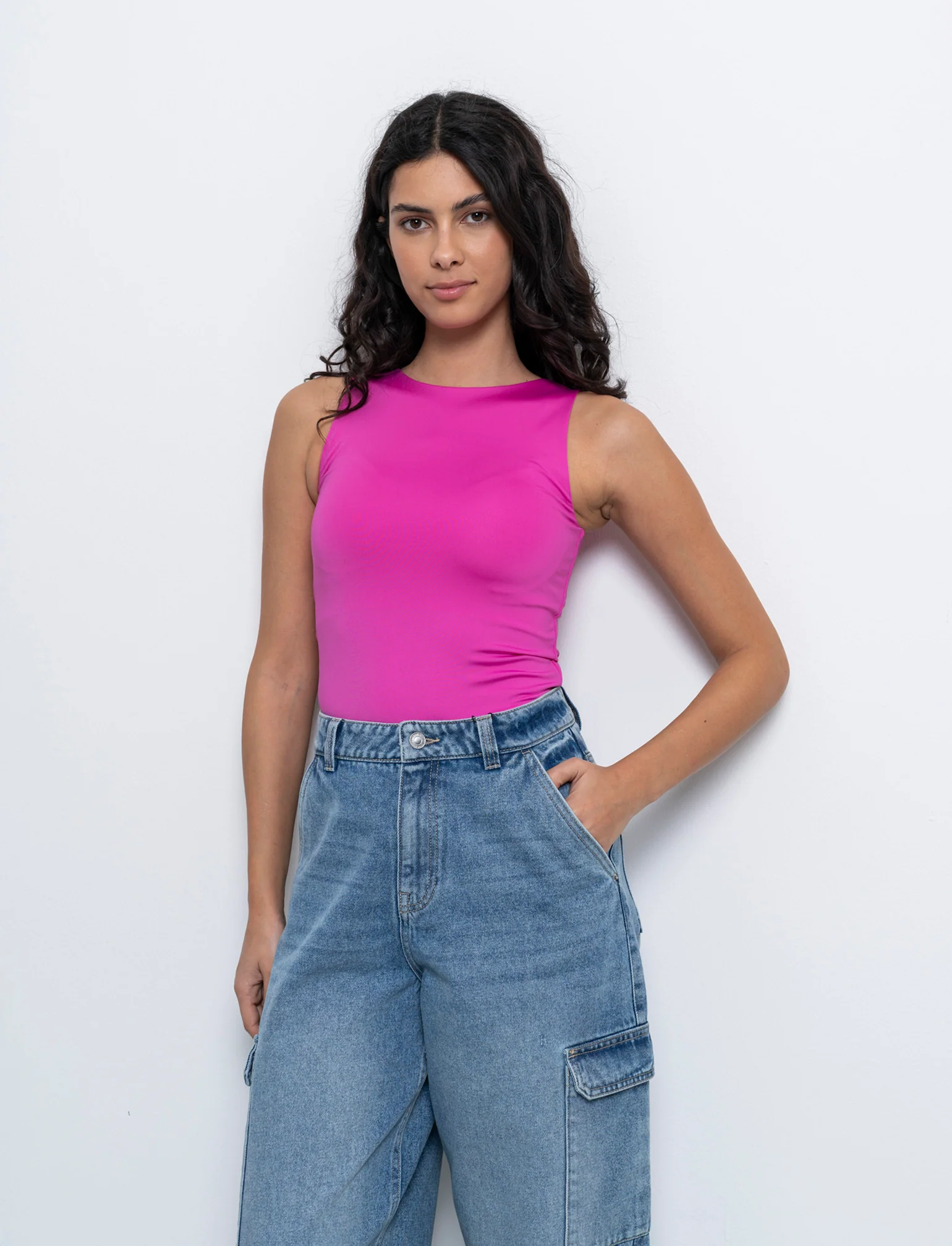 Body giromanica da donna - Fuxia