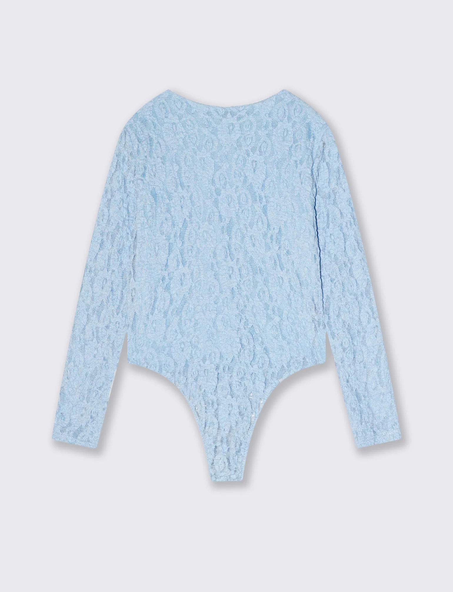 Body in pizzo girocollo per bambina - Azzurro - Image 2
