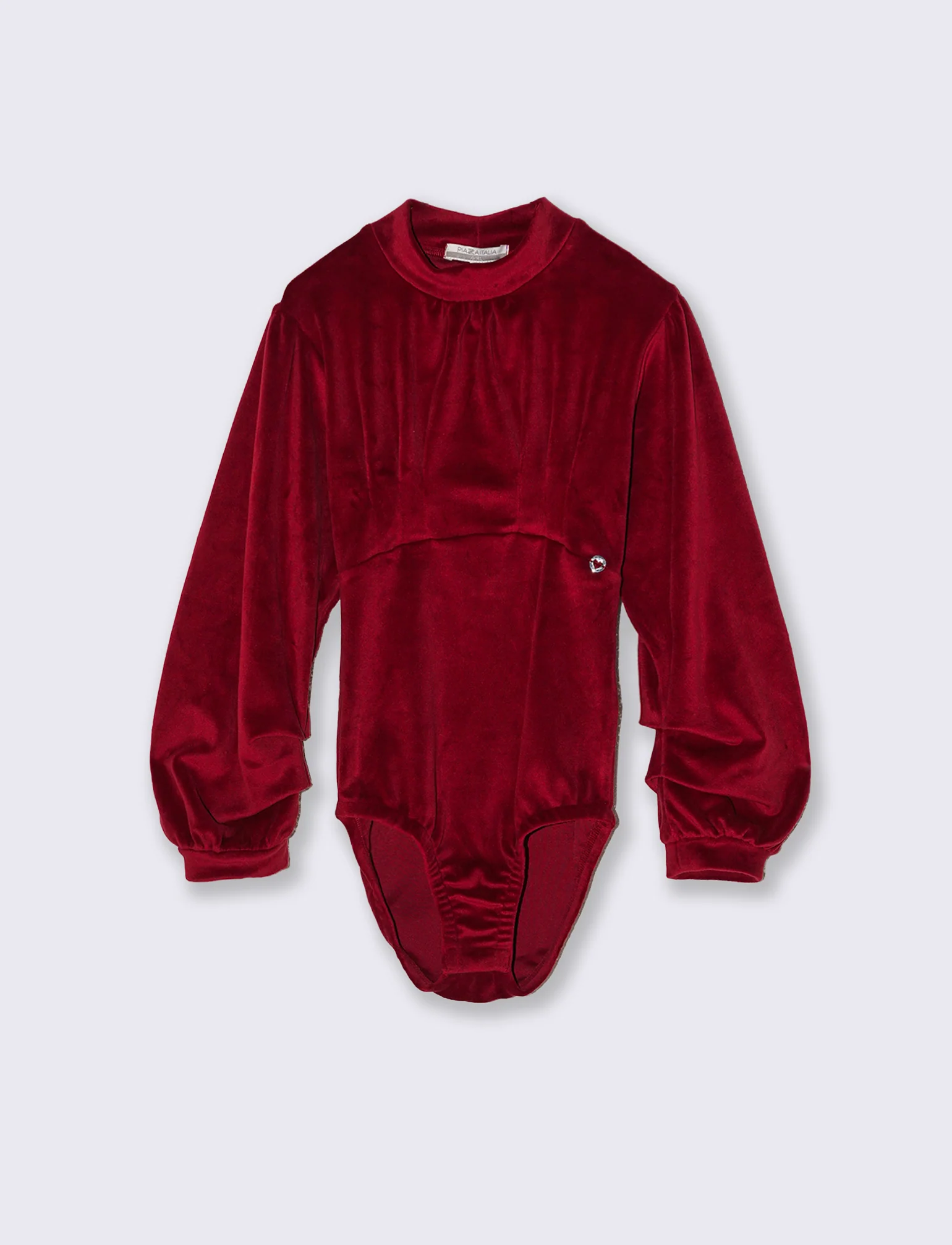 Body invernale da bambina in ciniglia - Bordeaux - Image 3