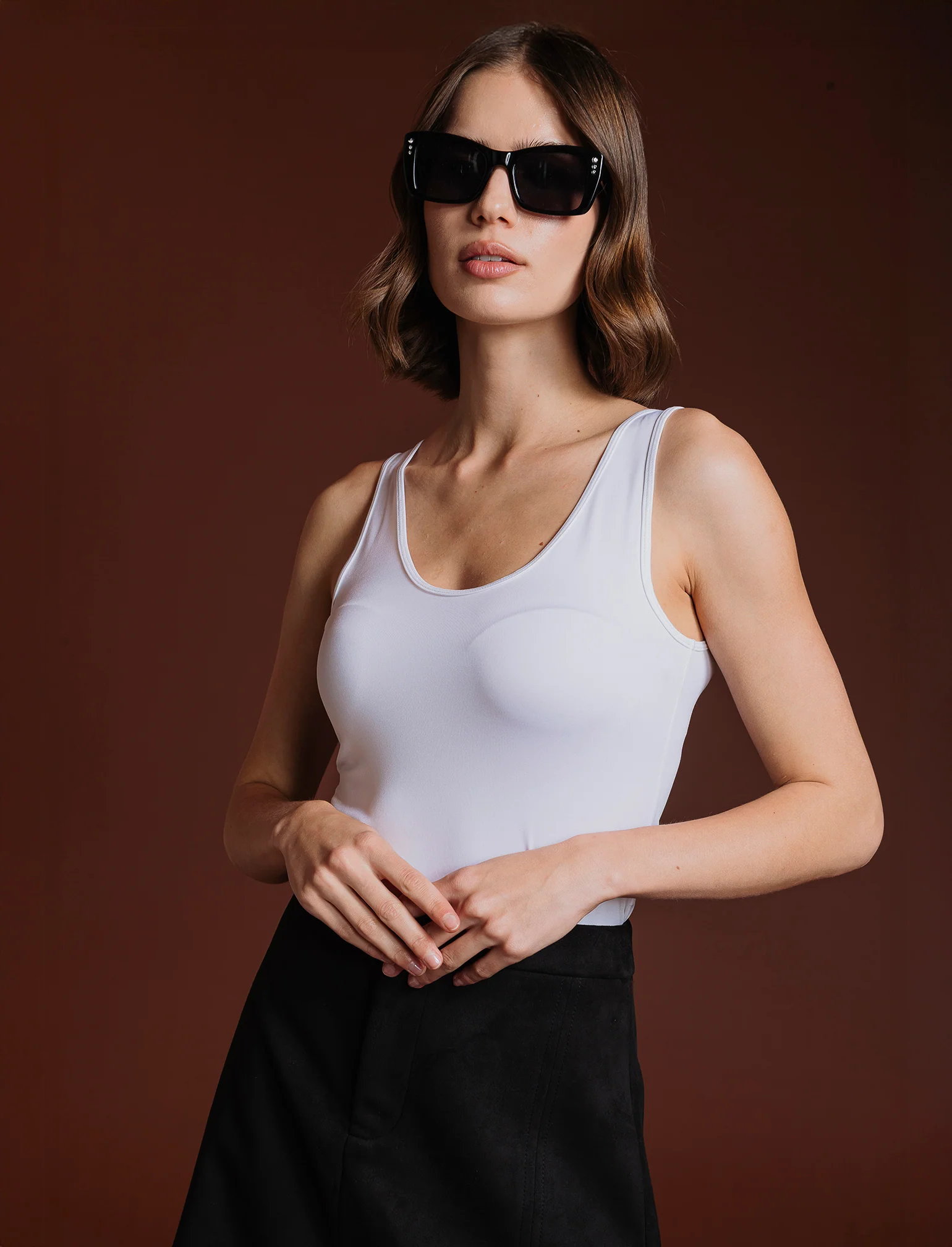 BODY SCOLLO A V - Bianco latte - Image 3