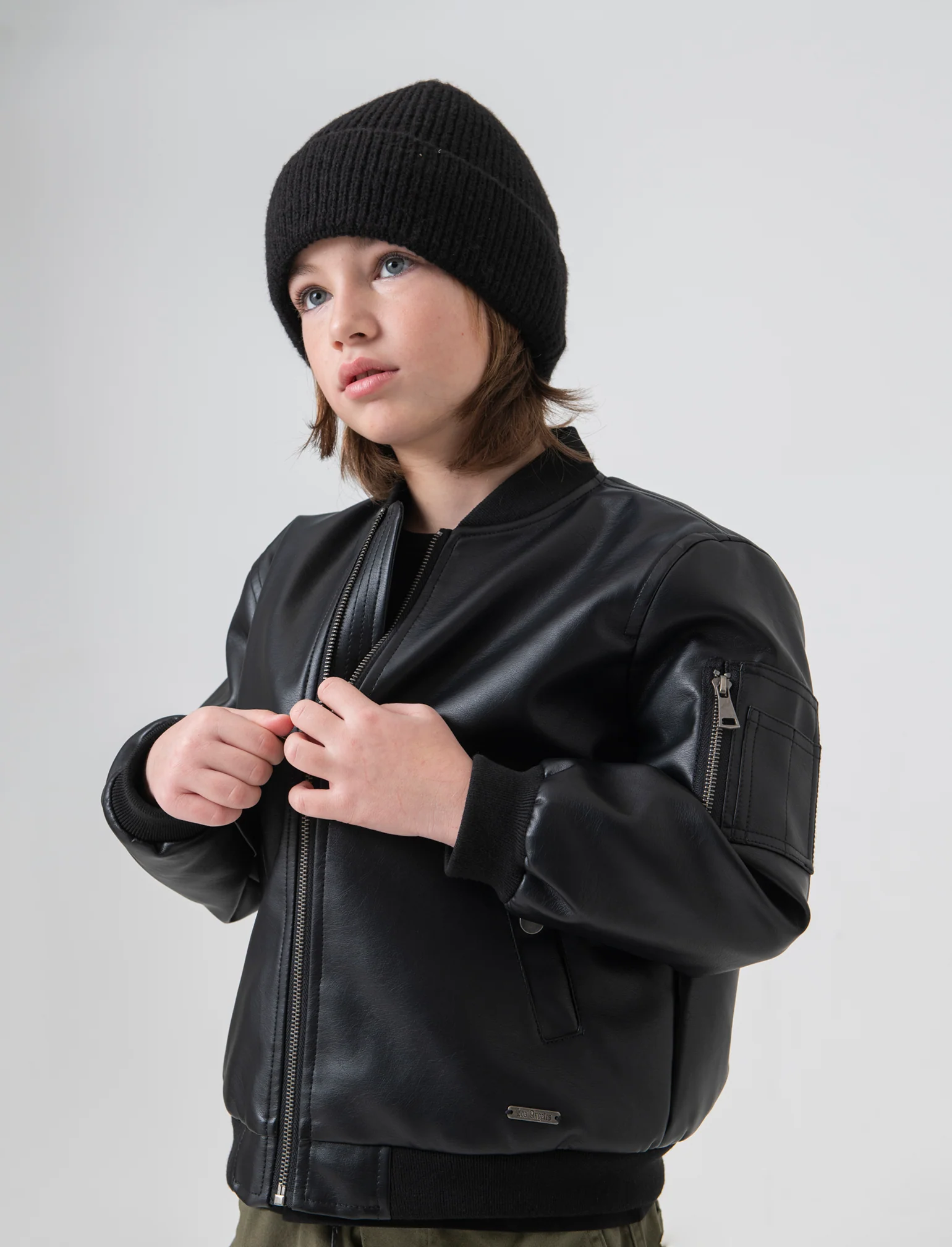 Bomber in finta pelle - Nero - Image 2