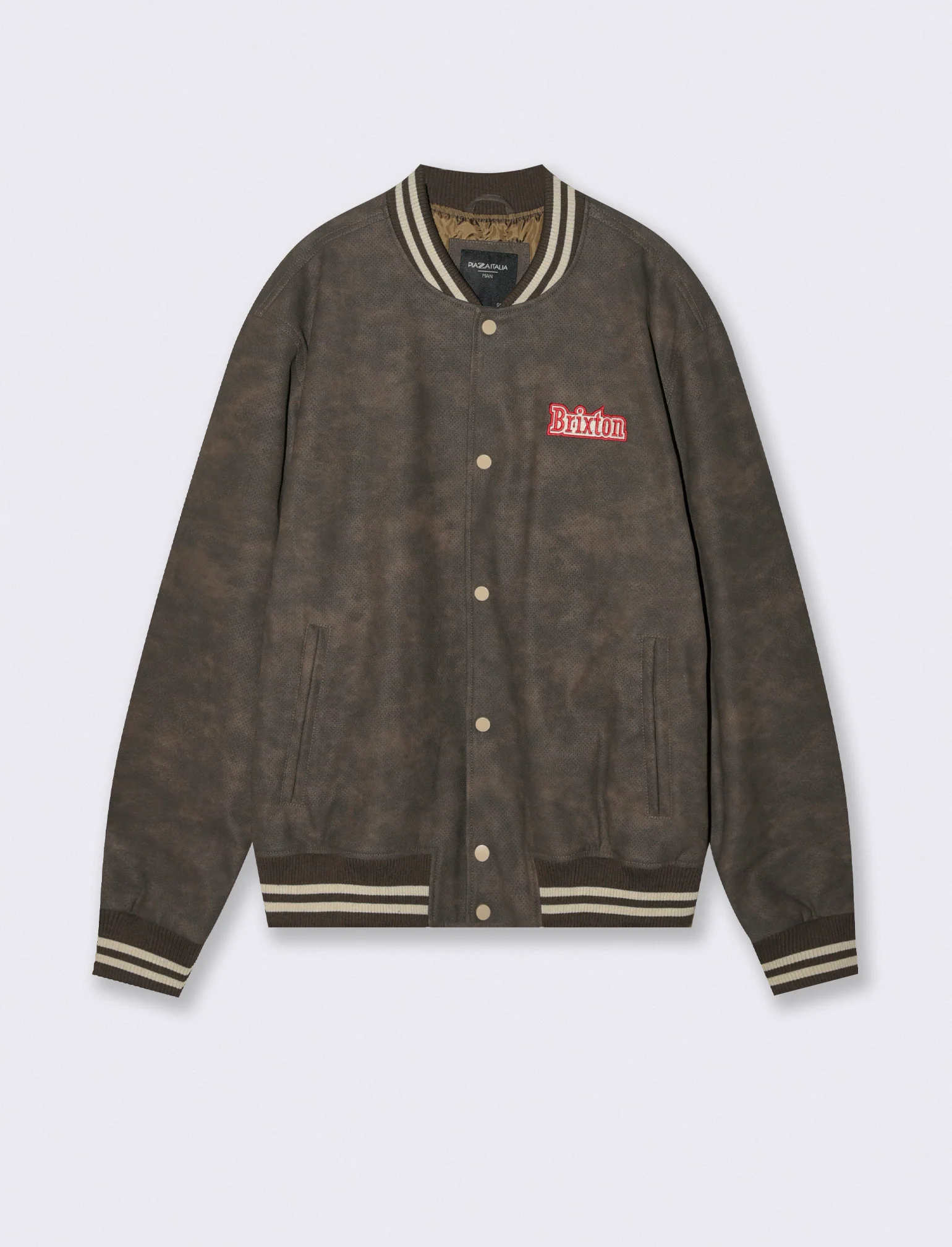 Bomber Maltinto Effetto Nabuk con Patch - Moro - Image 4