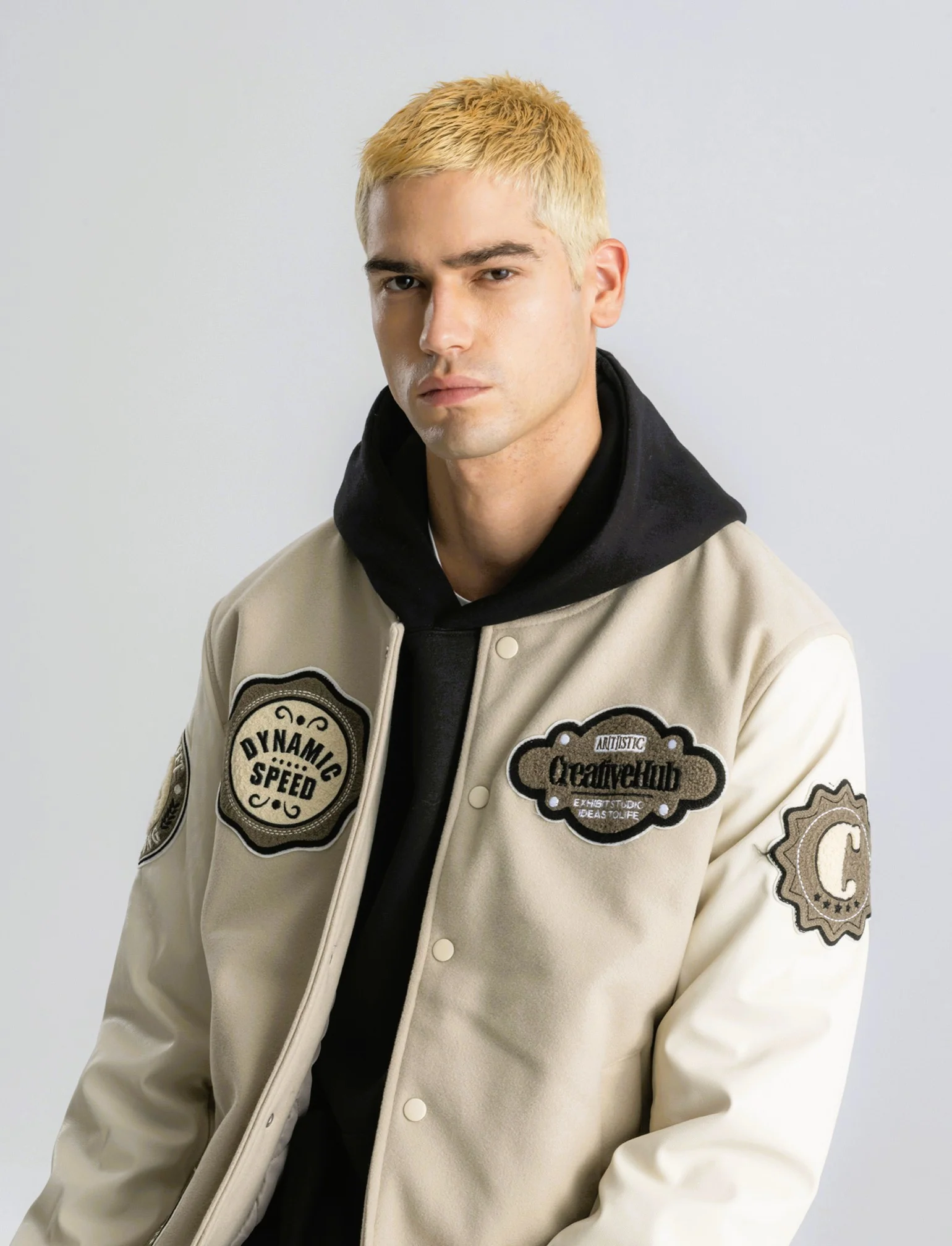 BOMBER VARSITY - Beige - Image 4