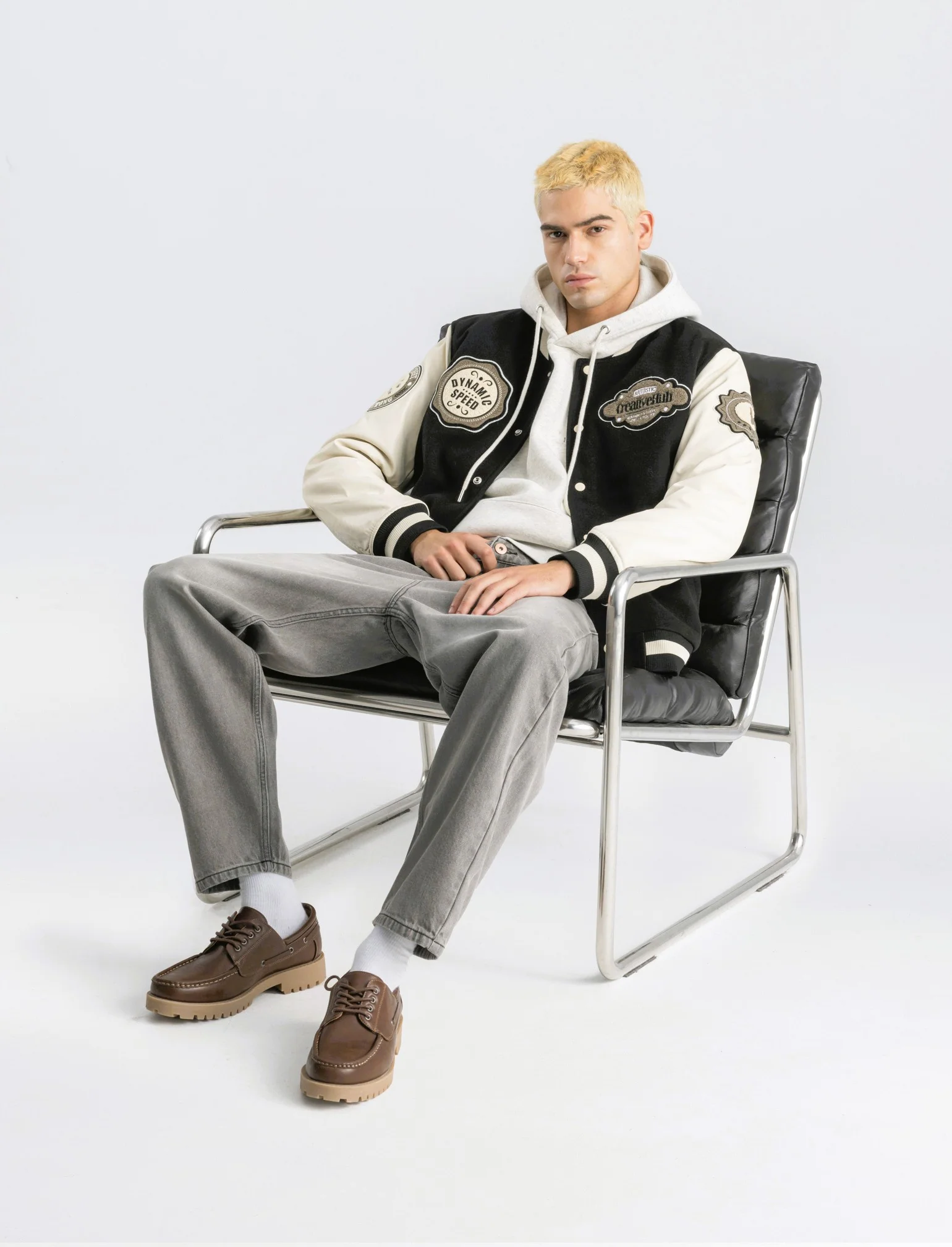 BOMBER VARSITY - Nero - Image 3