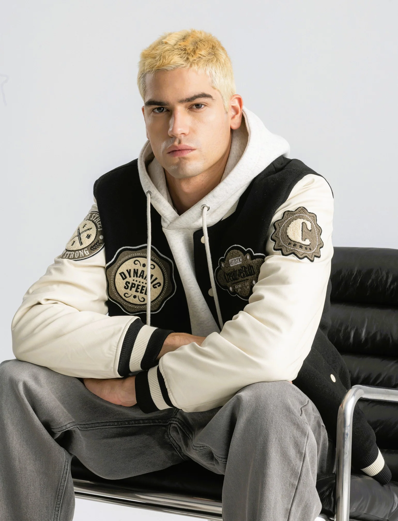 BOMBER VARSITY - Nero - Image 4