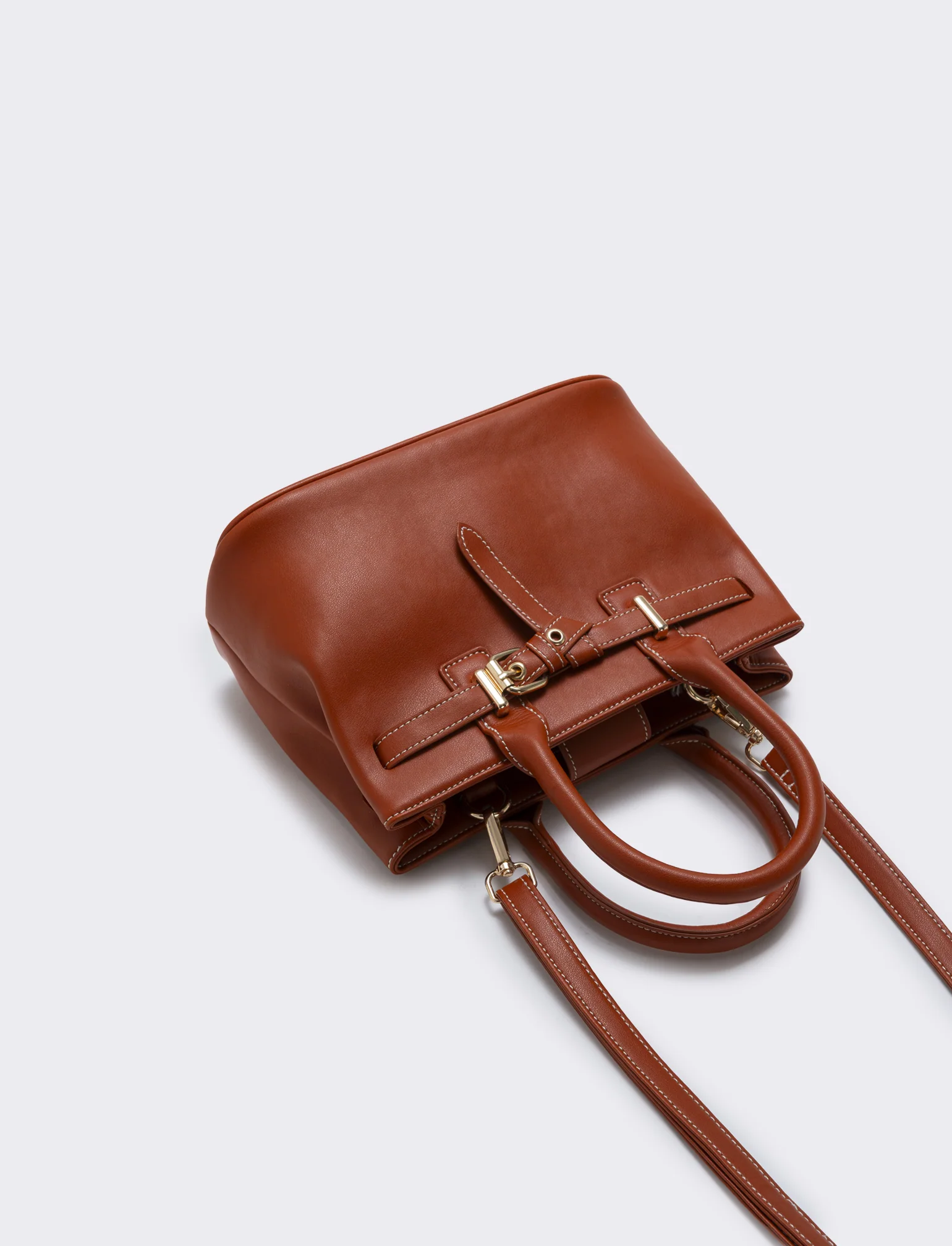 Borsa a mano con fibbia elegante e pratica - Arancio - Image 4