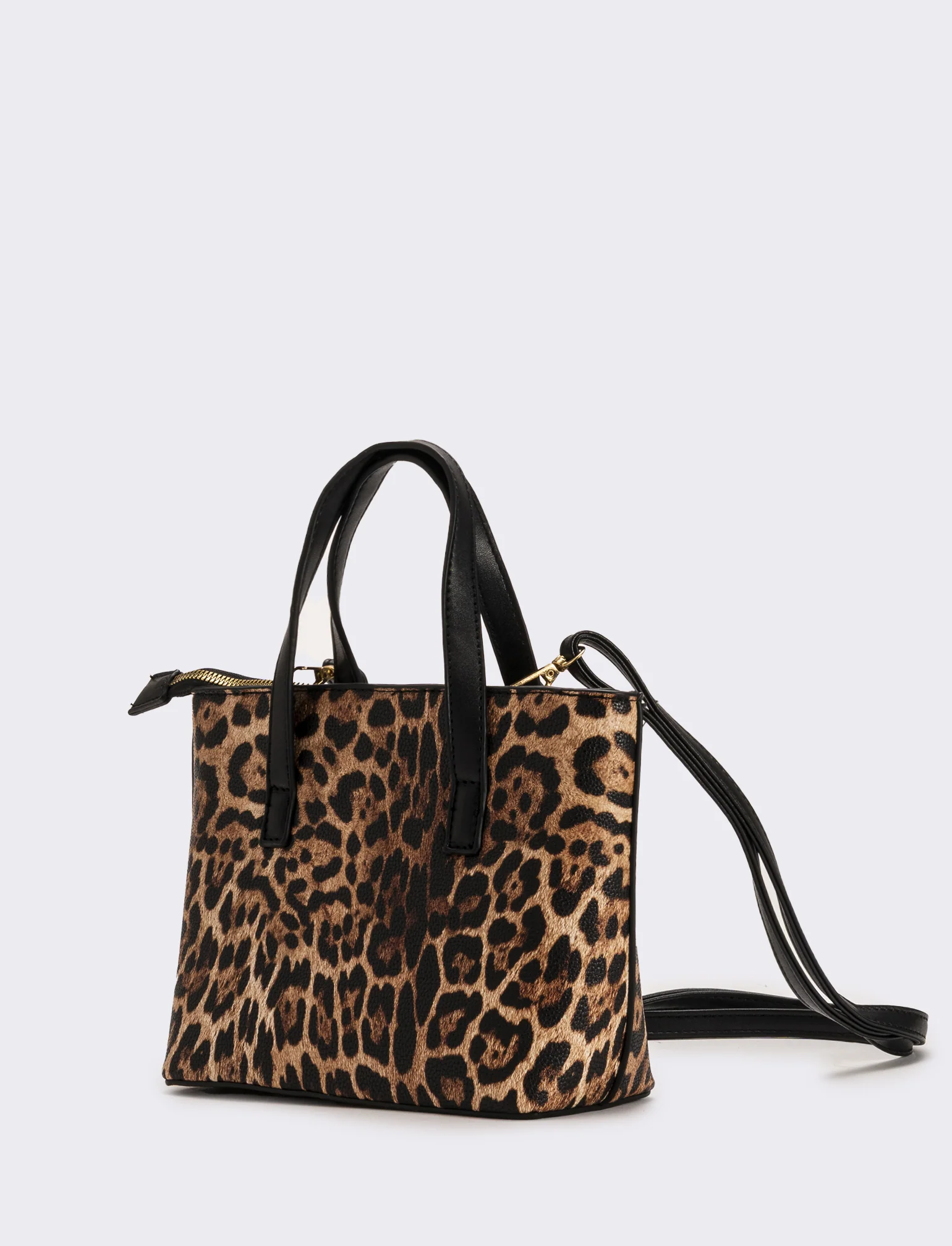 Borsa a mano donna leopardata stampata - Marrone - Image 2