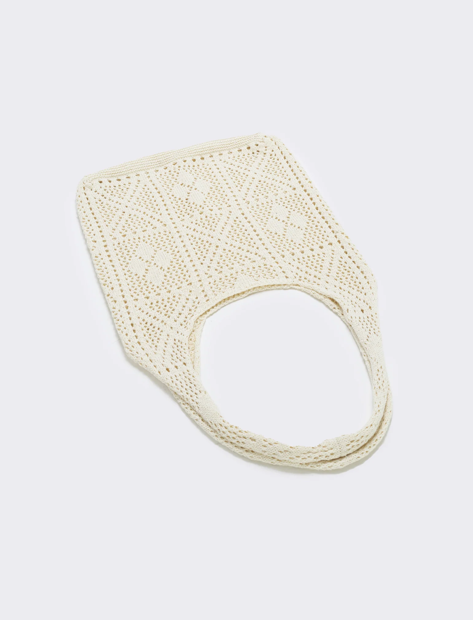 Borsa a spalla crochet - Bianco sporco - Image 2