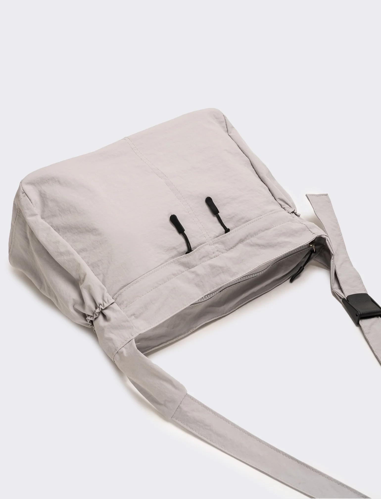 Borsa a tracolla in nylon - Grigio - Image 3