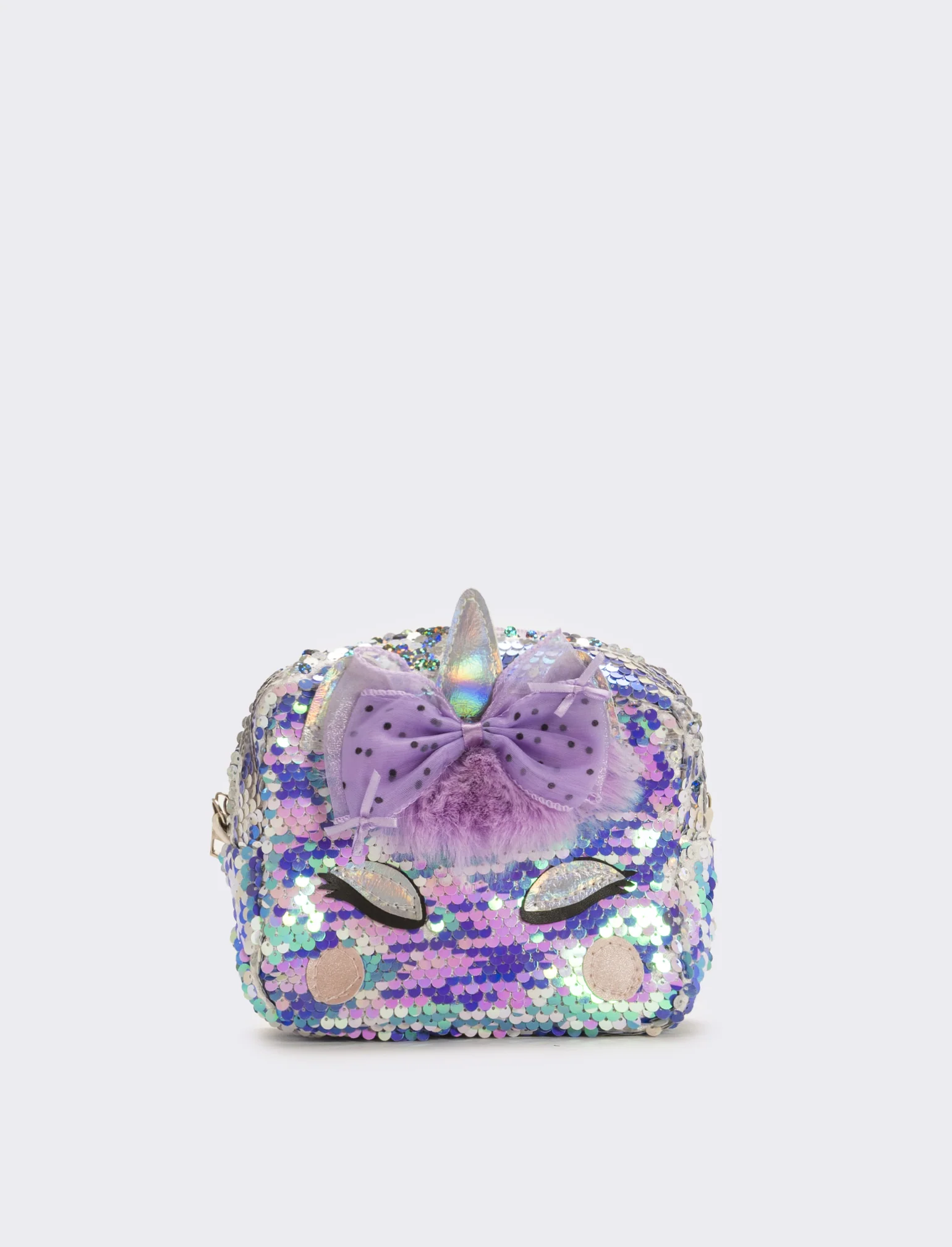 Borsa bambina a tracolla con unicorno - Lilla