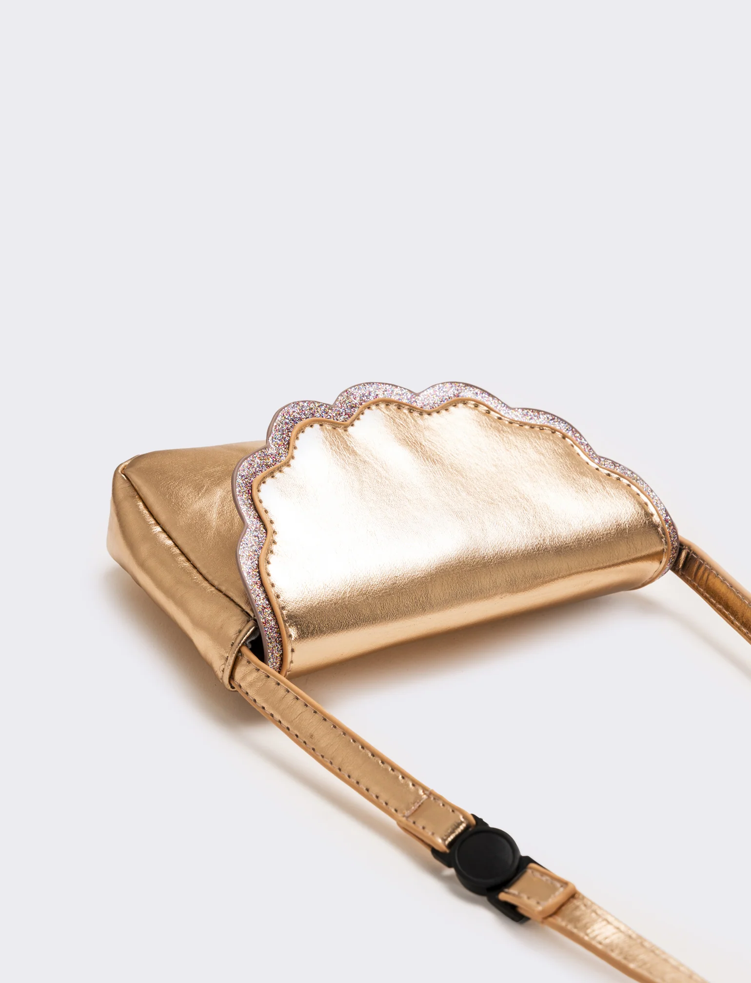 Borsa bambina a tracolla laminata - Oro rosa - Image 2
