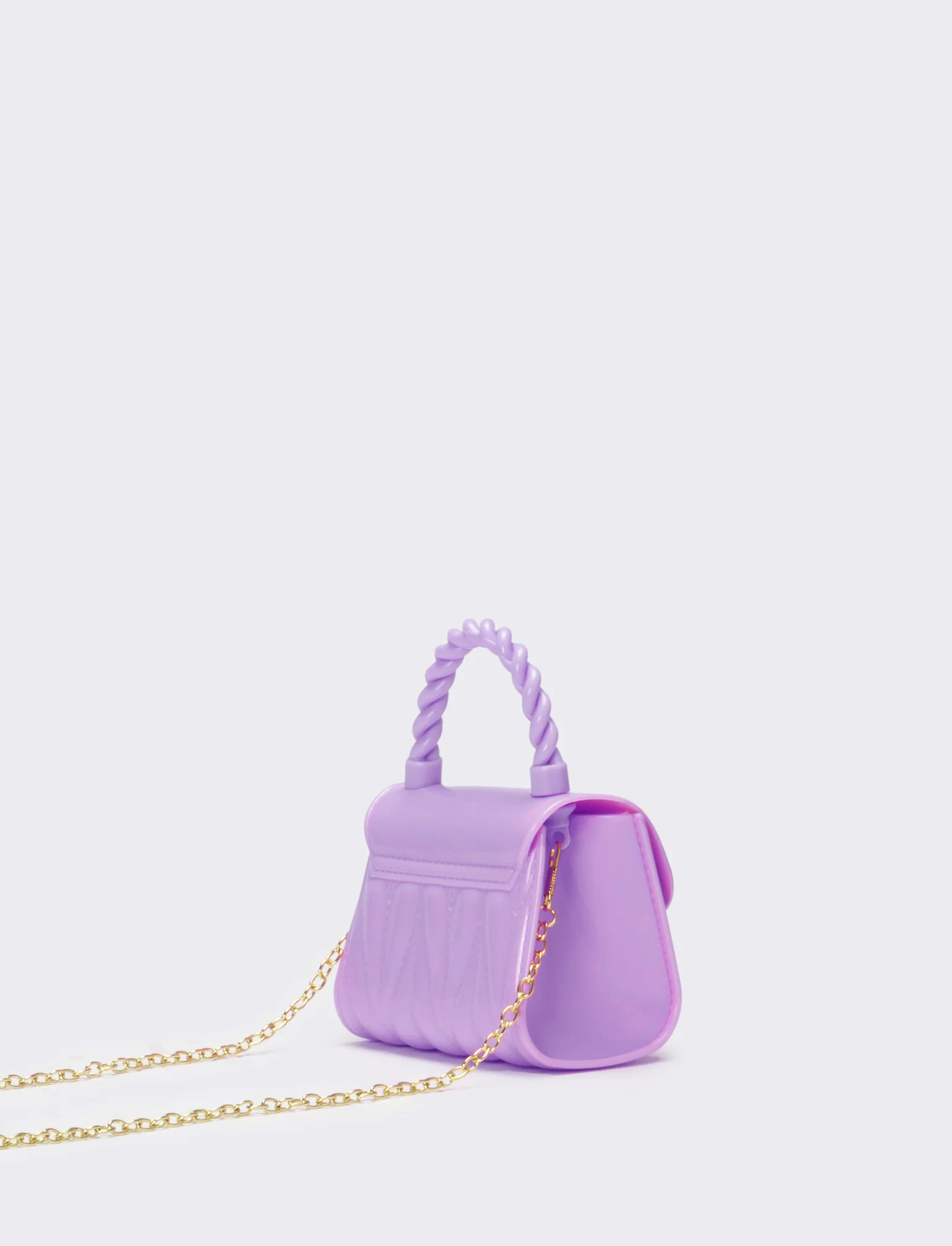 Borsa bambina con patta e chiusura cuore - Lilla - Image 2