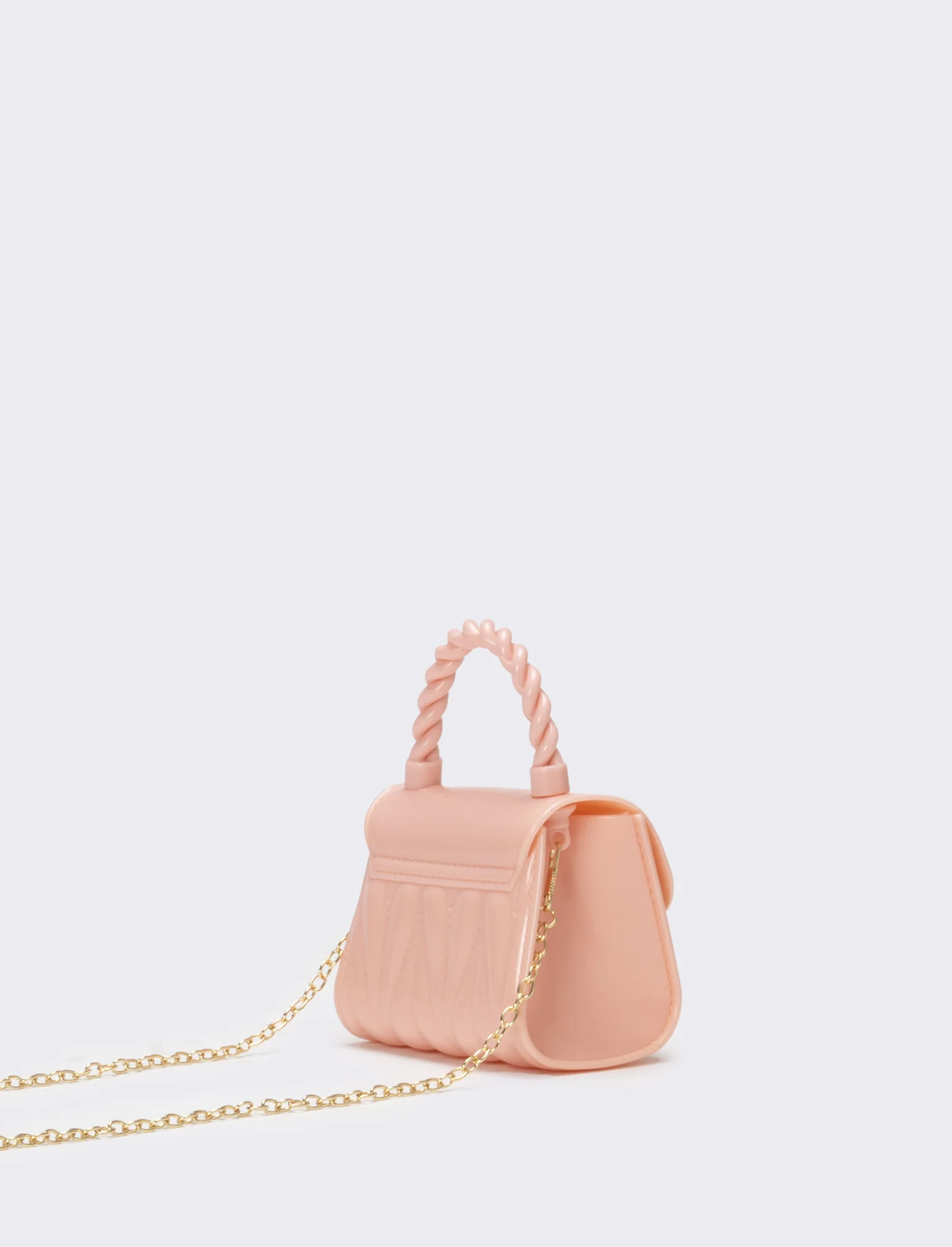 Borsa bambina con patta e chiusura cuore - Rosa - Image 2