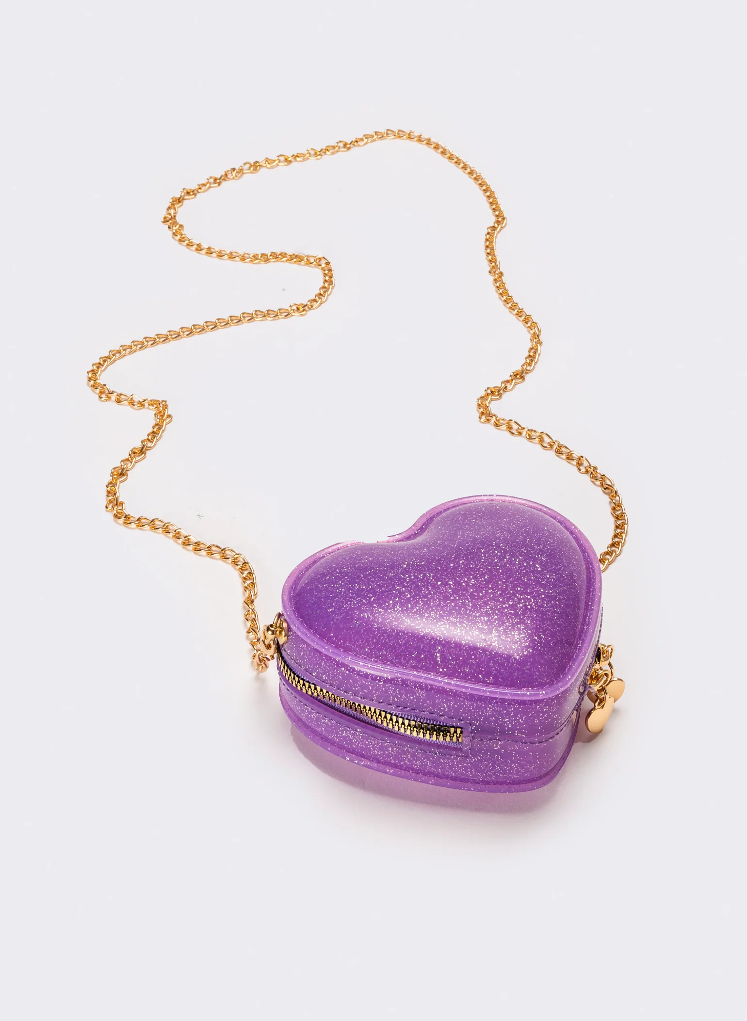 Borsa bambina cuore con glitter - Lilla - Image 4