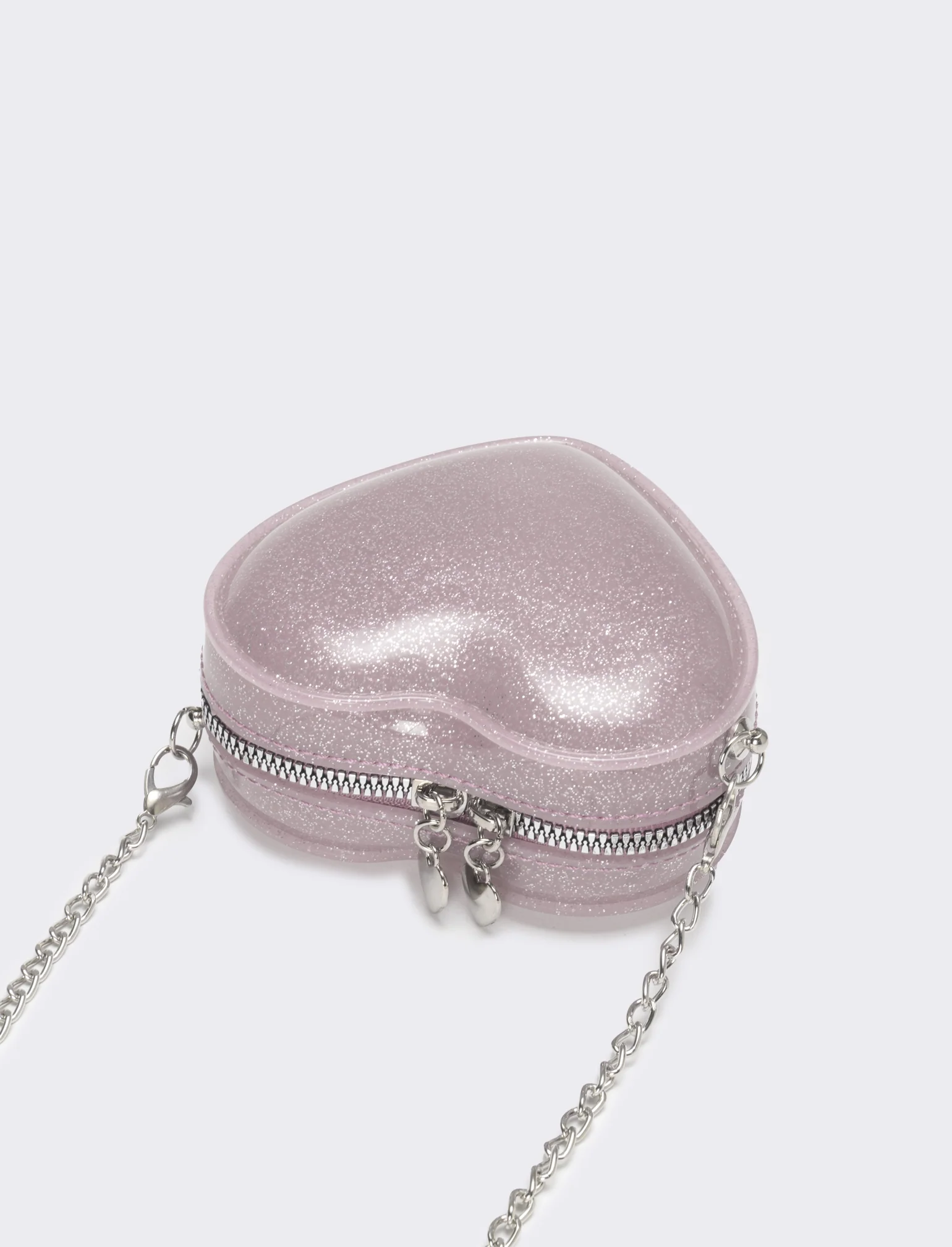 Borsa bambina cuore con glitter - Rosa - Image 2