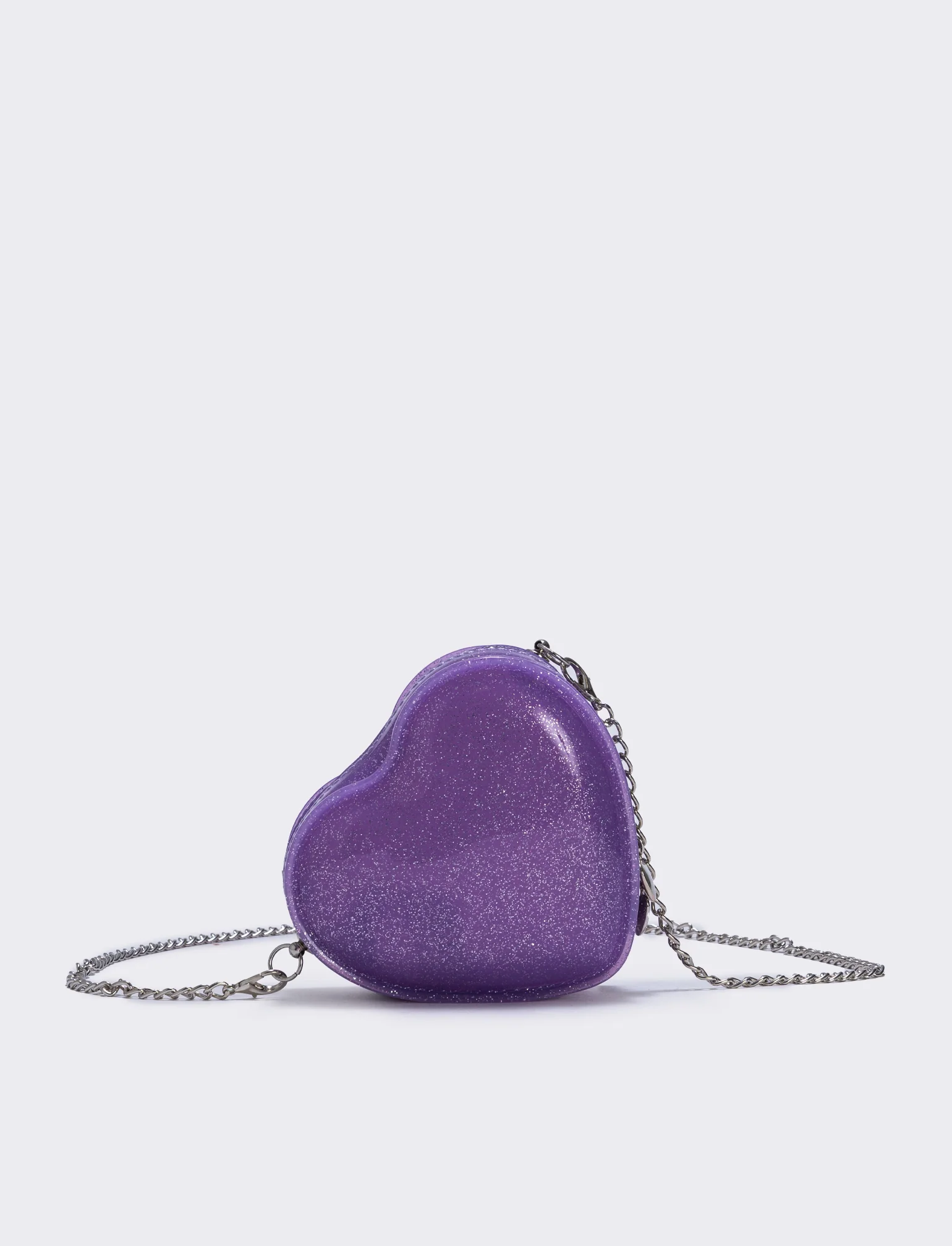 Borsa bambina cuore glitter brillante - Lilla