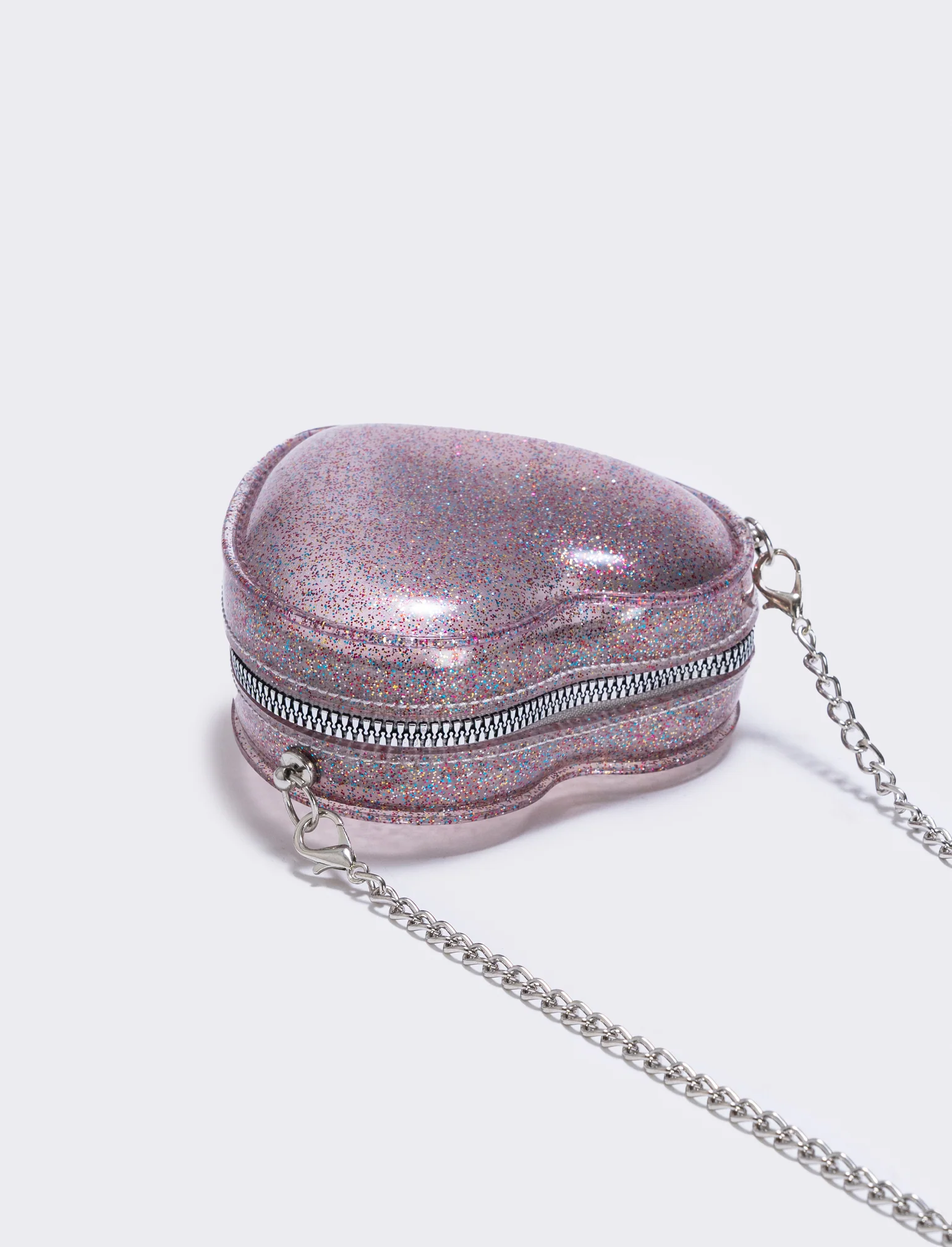 Borsa bambina cuore glitter brillante - Rosa - Image 2
