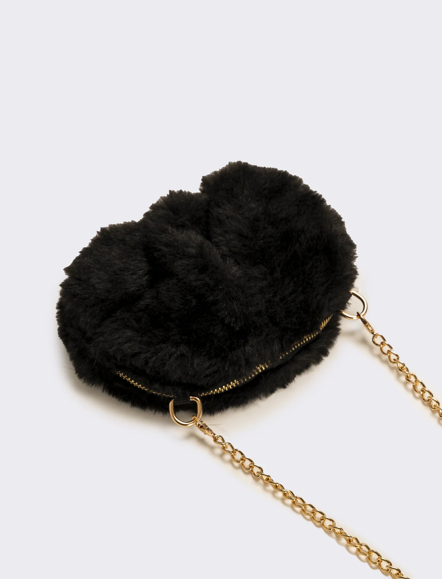 Borsa bambina finta pelliccia coniglietto - Nero - Image 2