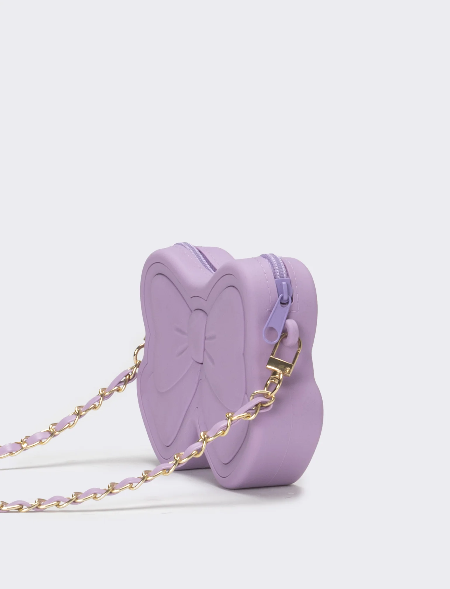 Borsa bambina modello fiocco con tracolla catena - Lilla - Image 2