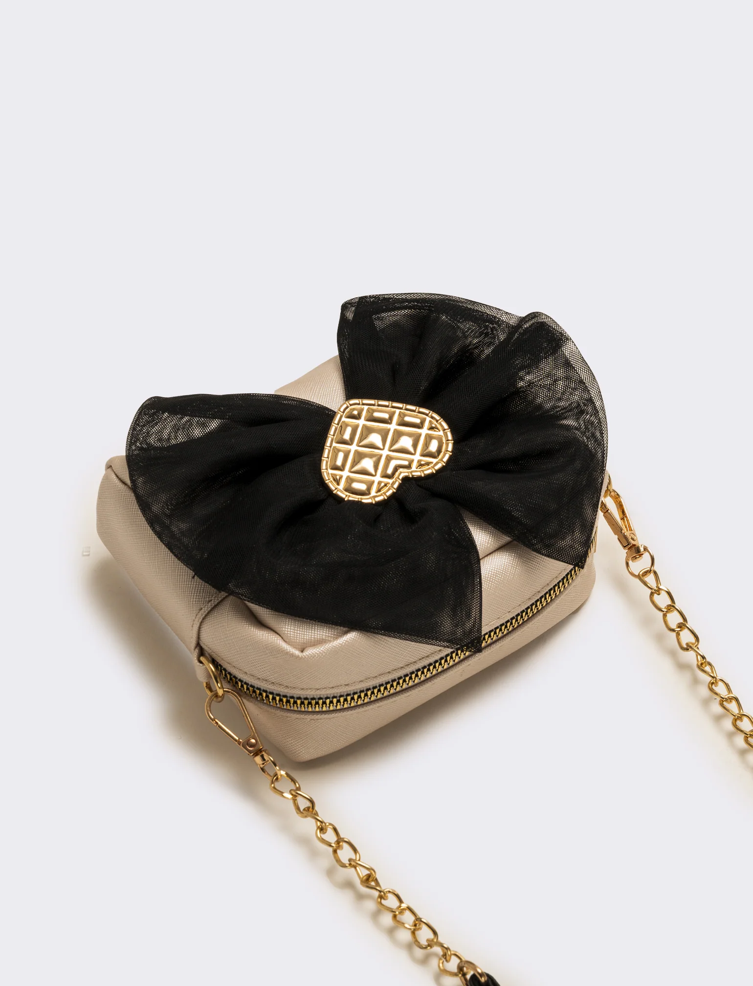 Borsa bambina tracolla con fiocco - Nero - Image 2