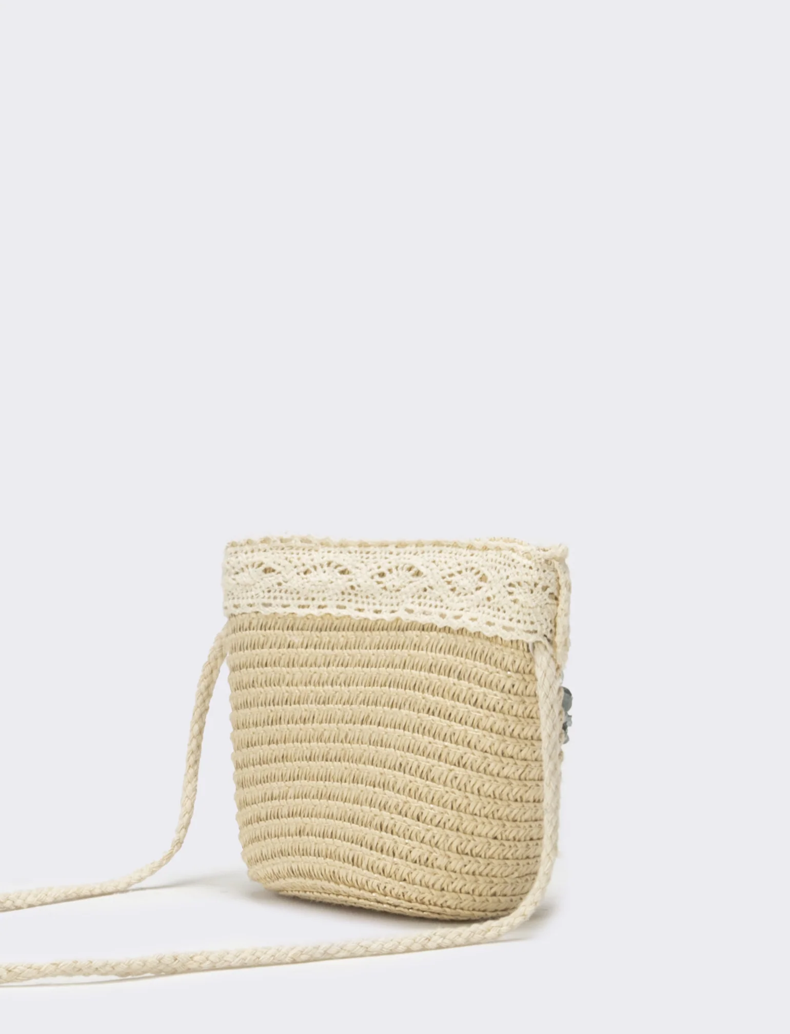 Borsa bambina tracollina con fiori - Blu - Image 2