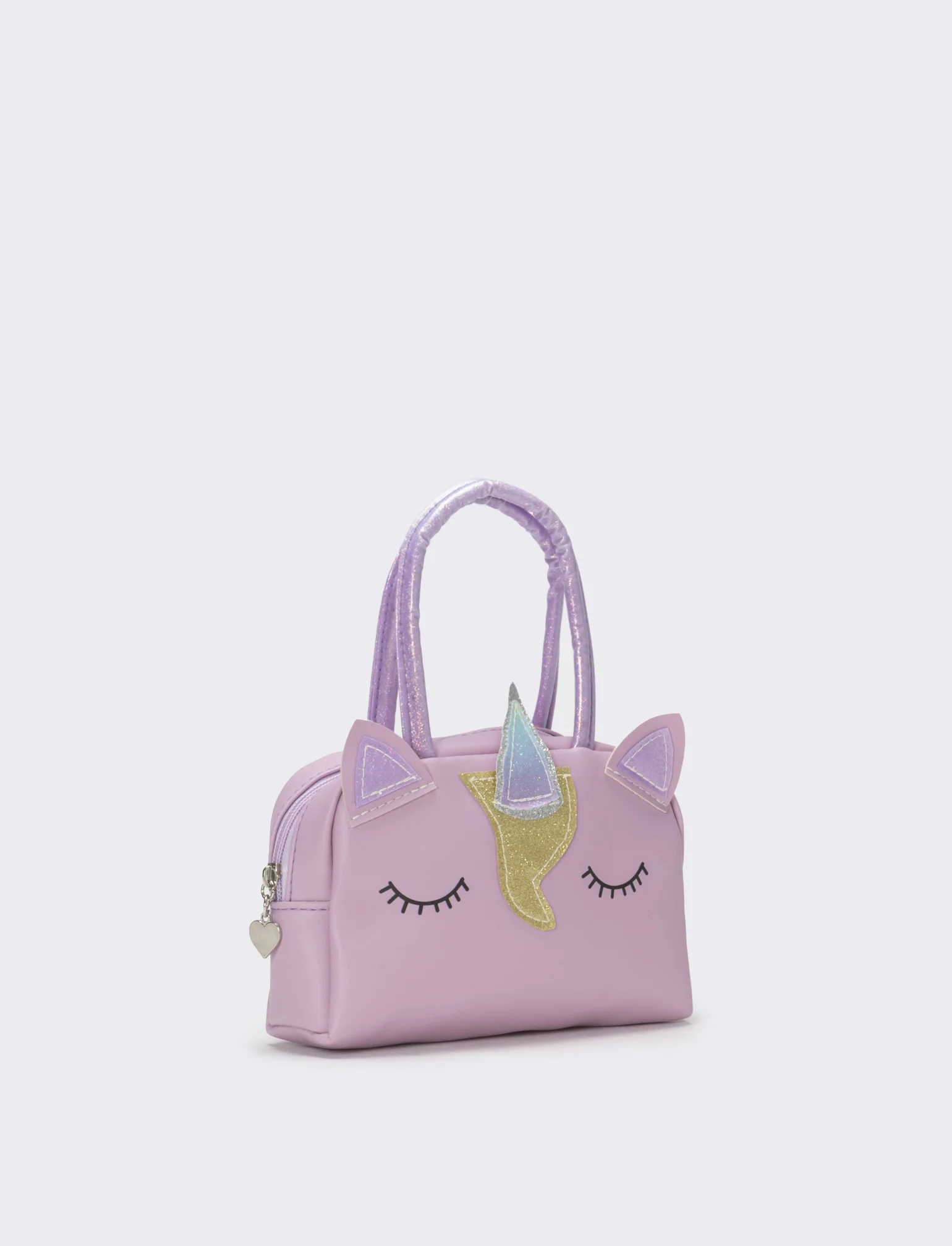Borsa bauletto bambina unicorno con glitter - Viola - Image 2