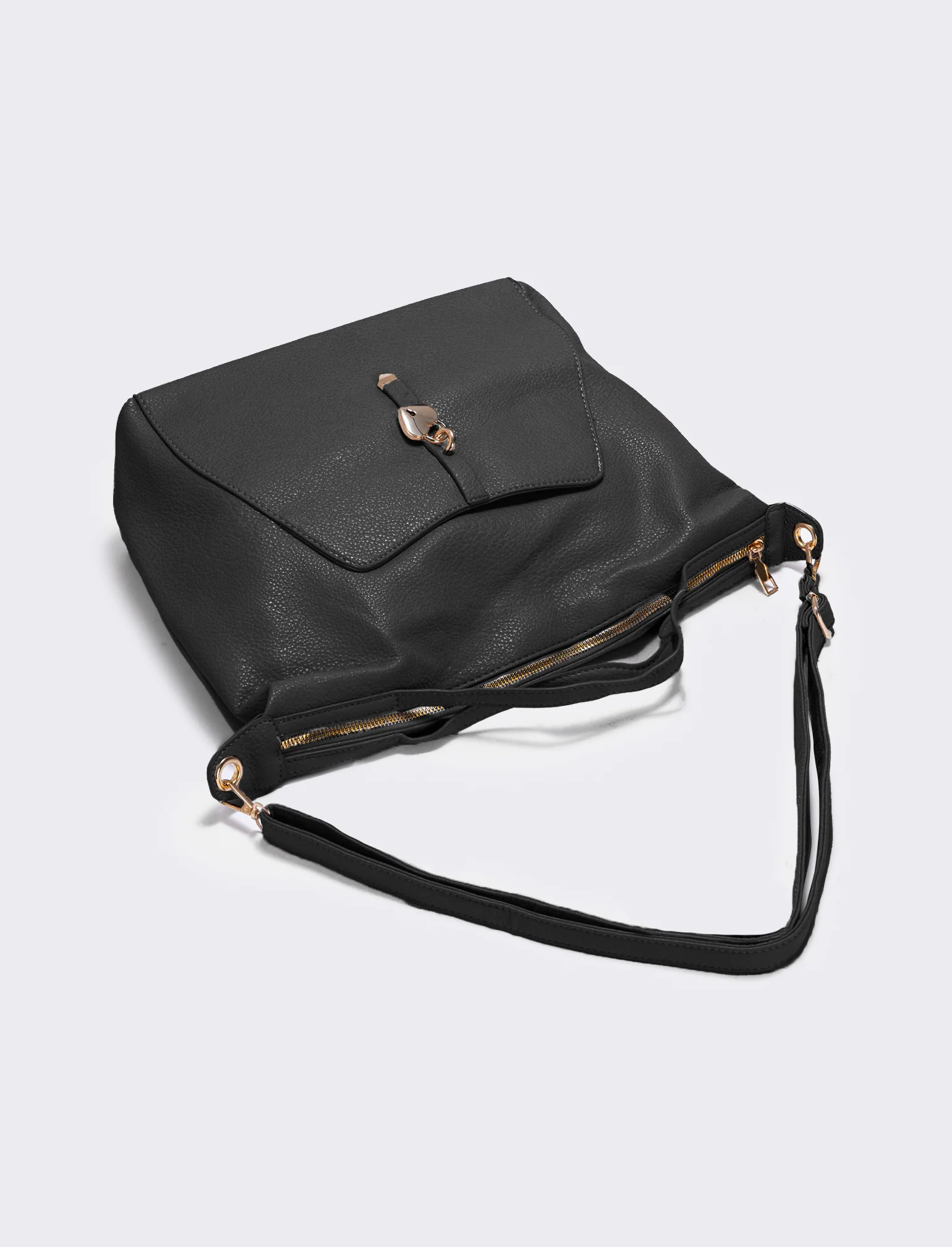Borsa catenaccio a cuore - Nero - Image 3
