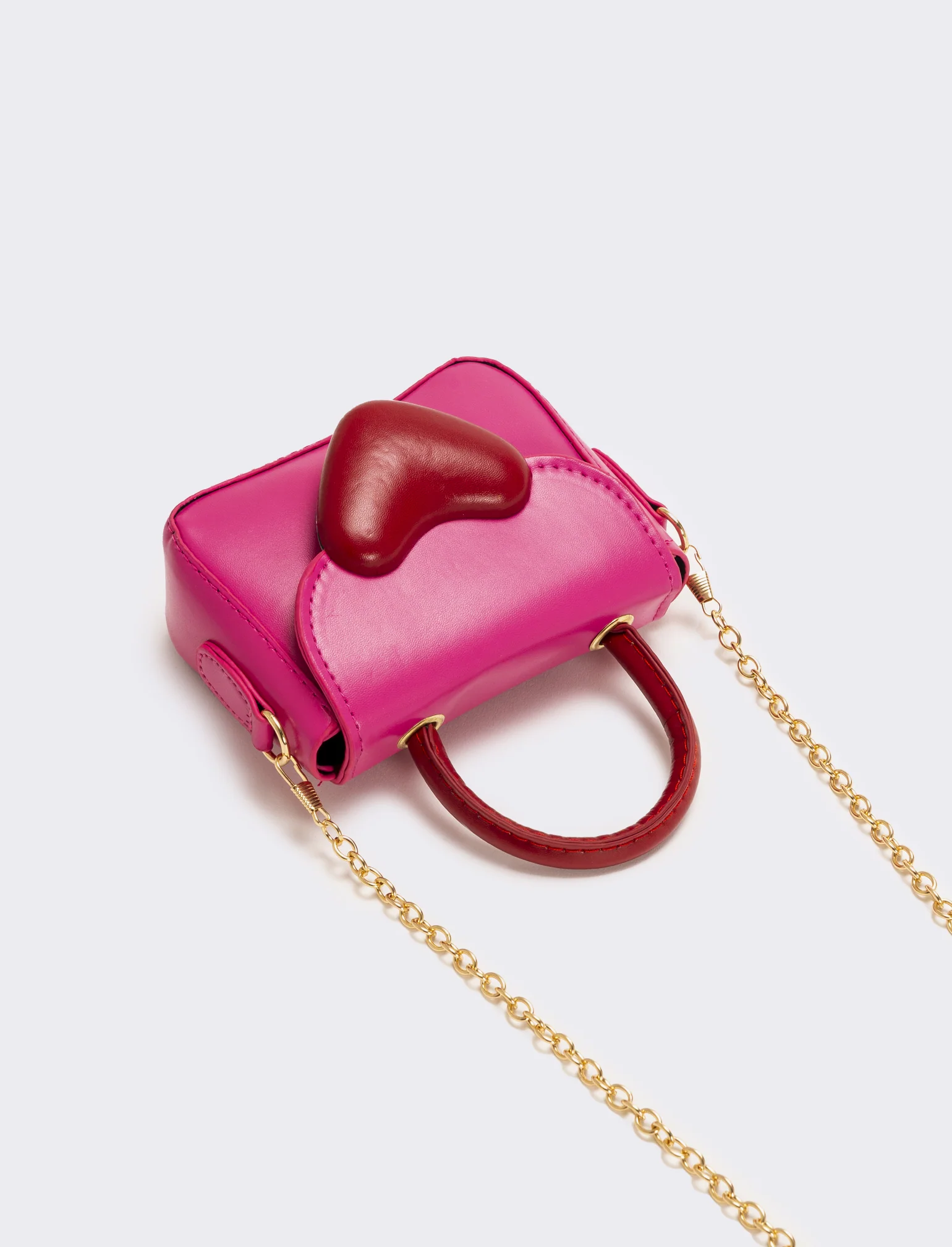 Borsa con chiusura a cuore - Fuxia - Image 2