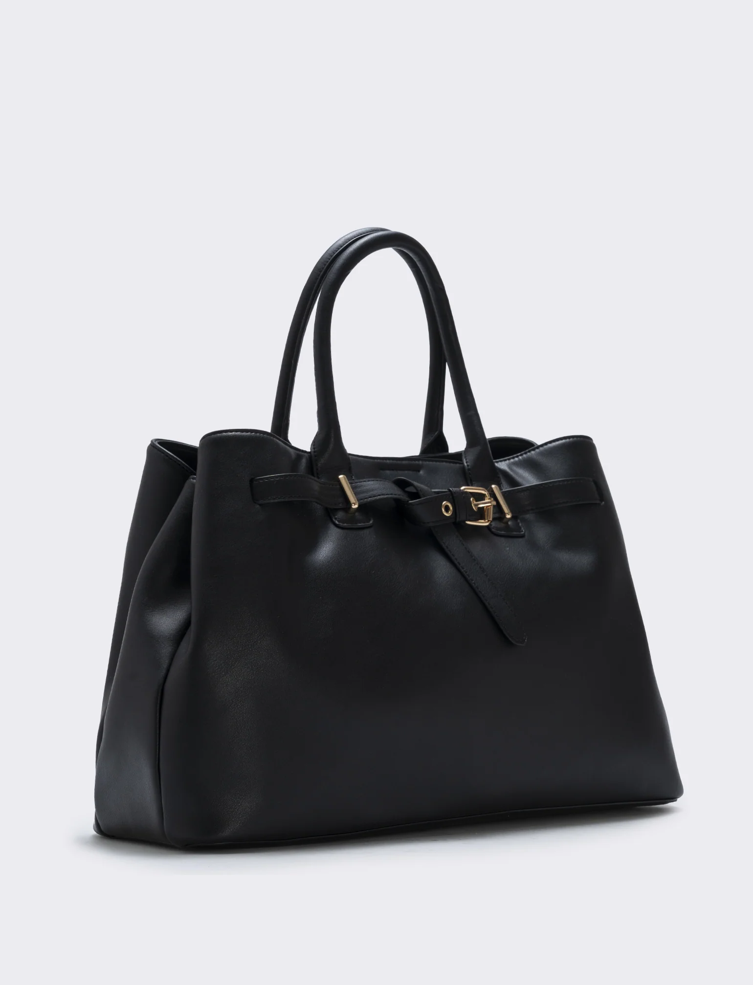 Borsa con fibbia e cinturino elegante - Nero - Image 3