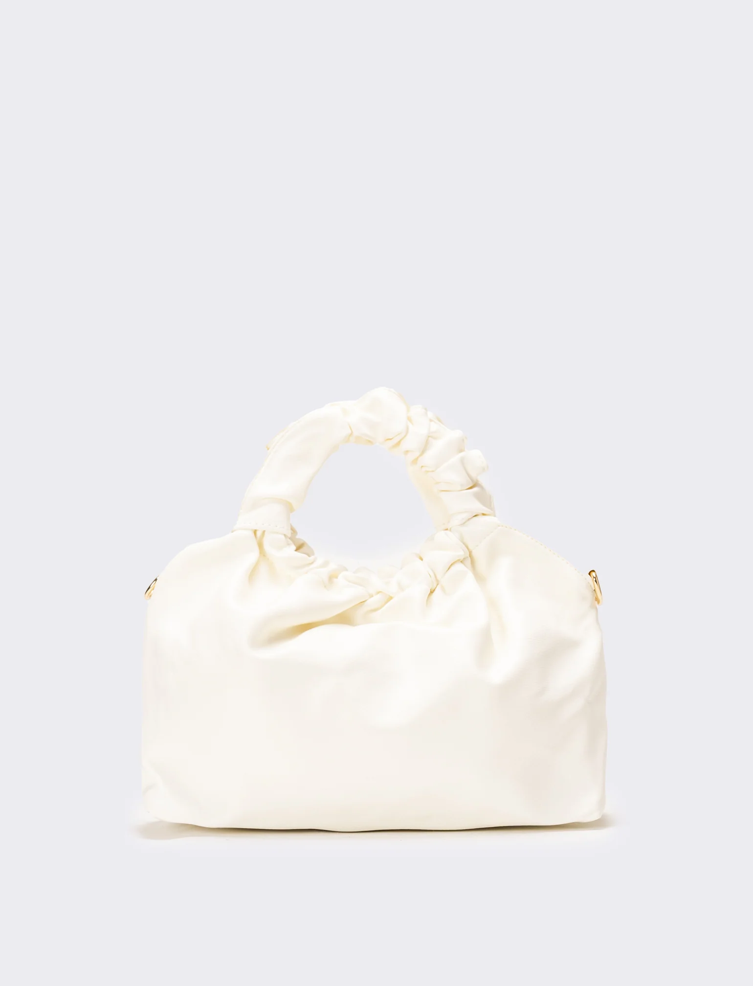 Borsa donna con manico arricciato - Bianco