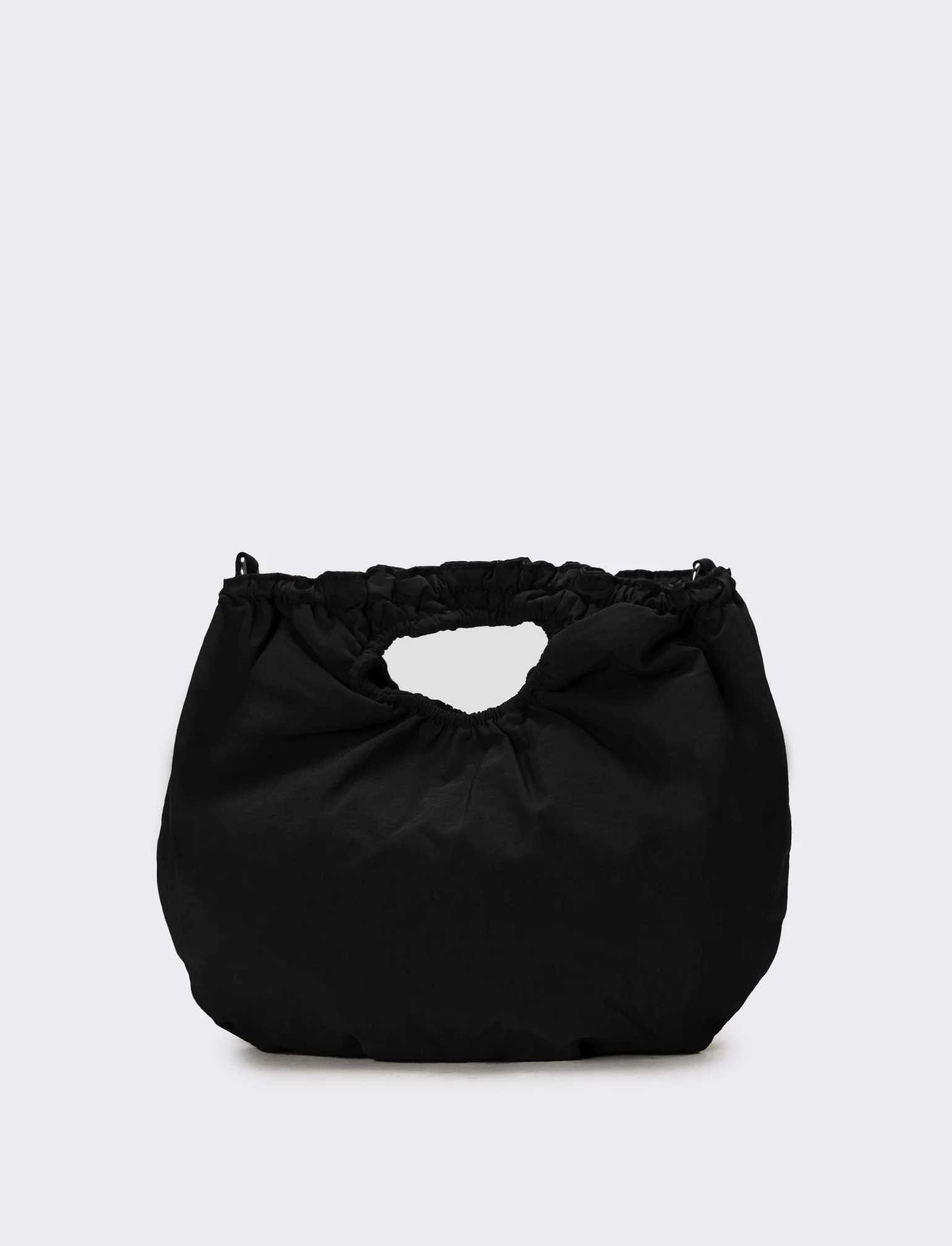 Borsa donna con manico arricciato - Nero