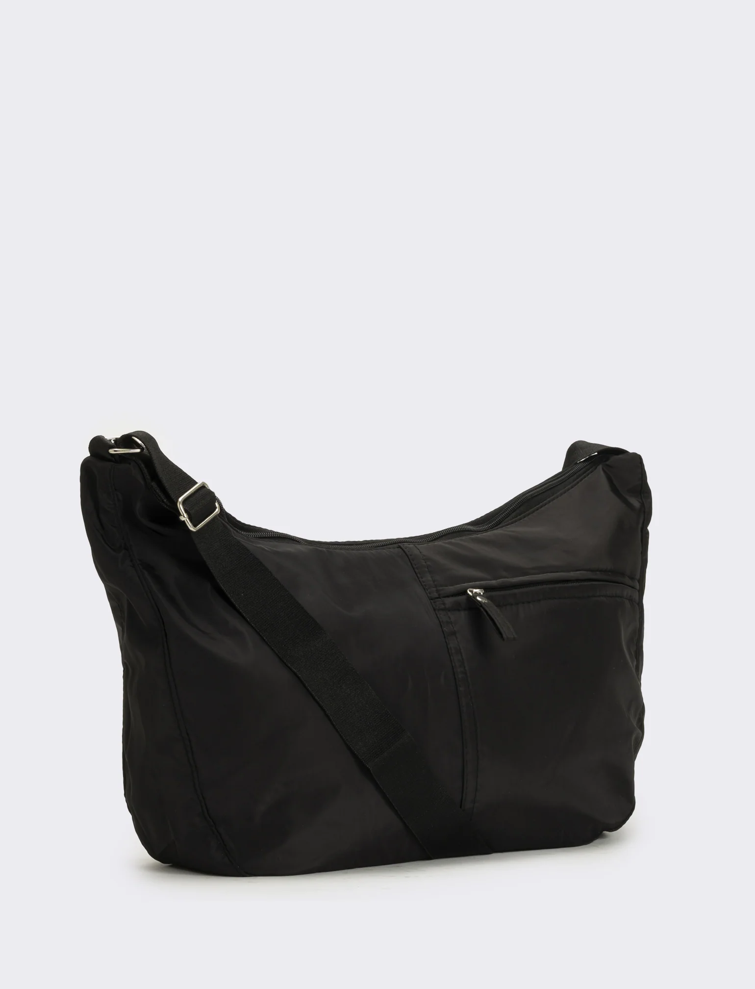 Borsa donna mezzaluna leopardata grande - Nero - Image 2