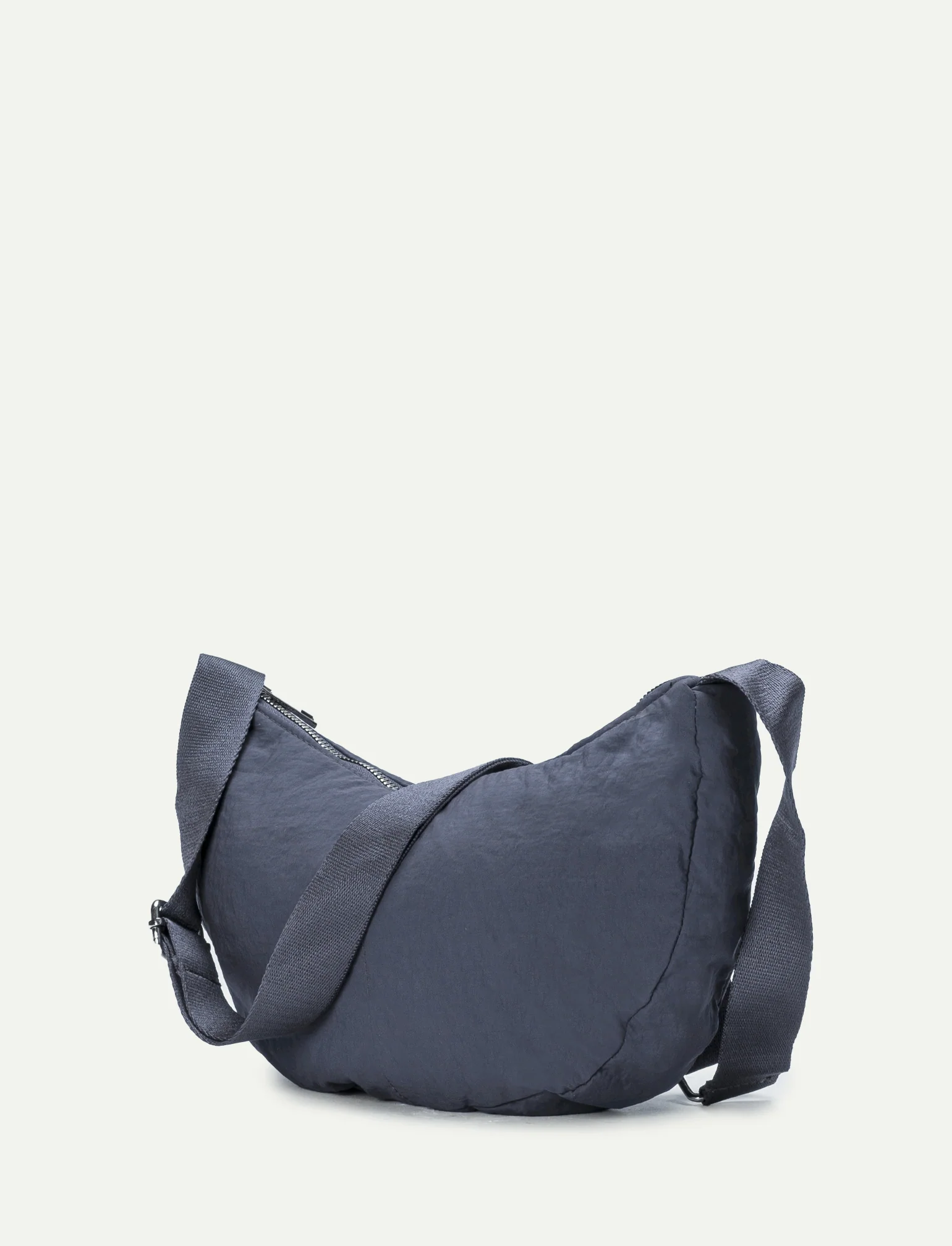 Borsa donna mezzaluna tracolla regolabile - Denim - Image 2