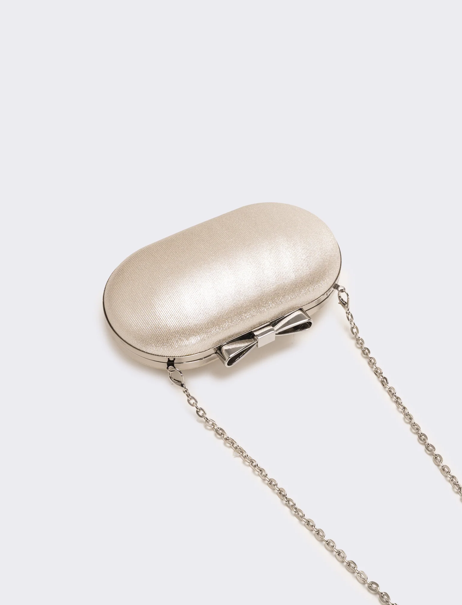 Borsa donna pochette con fiocco - Argento - Image 3