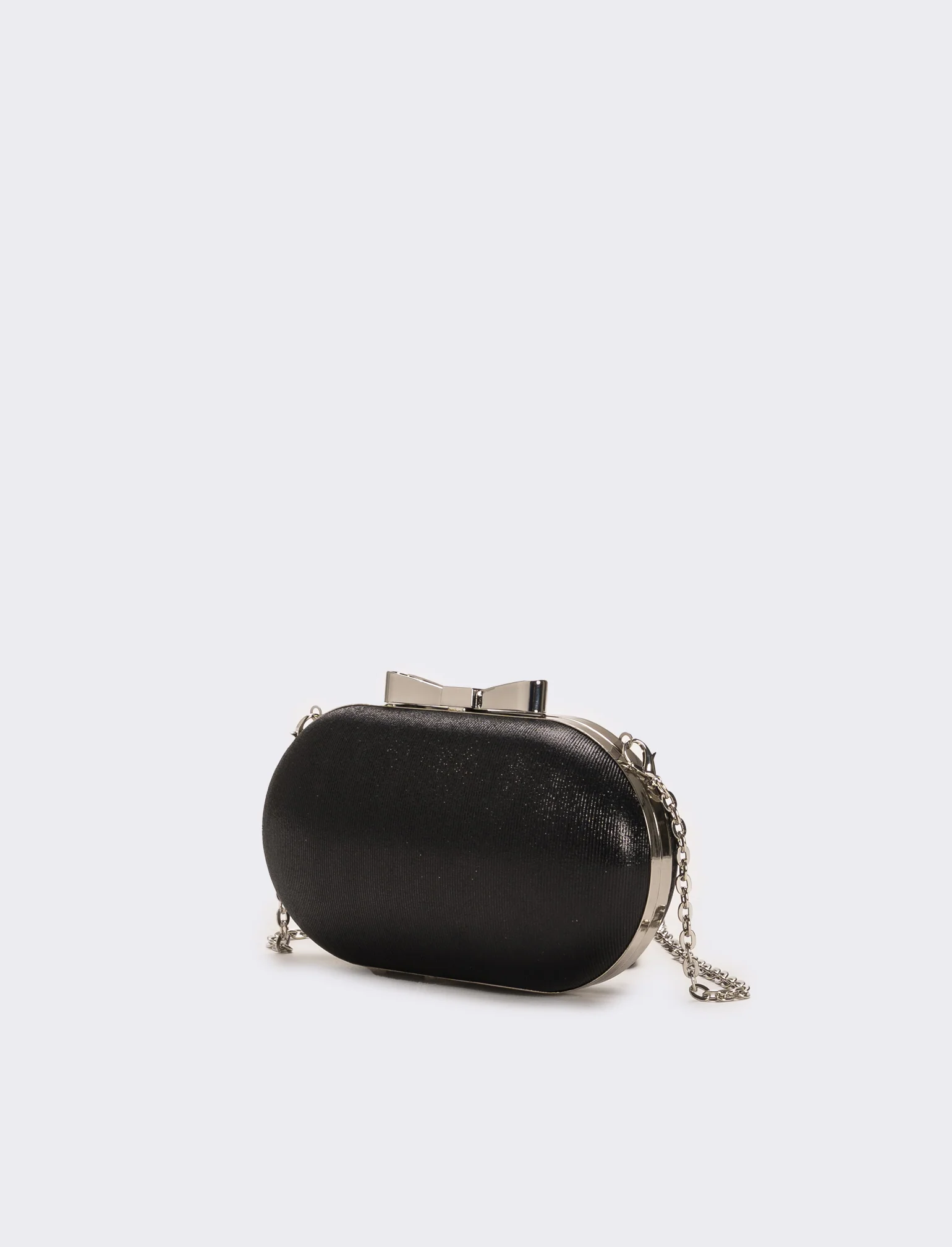 Borsa donna pochette con fiocco - Nero - Image 3