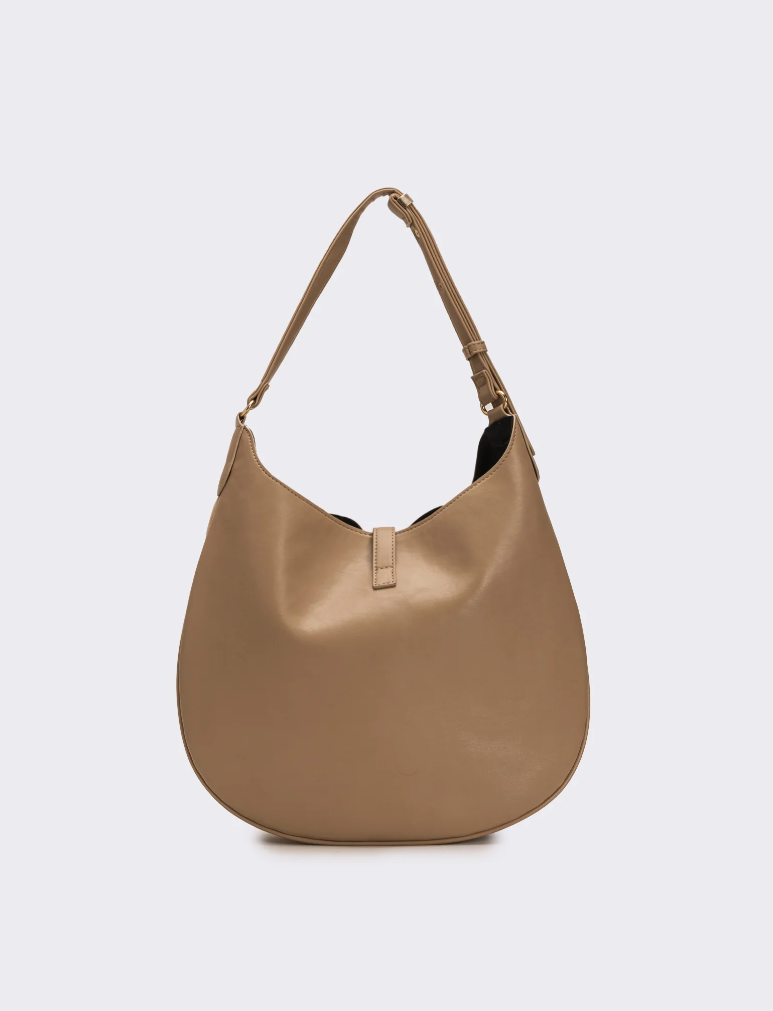 Borsa donna sacca mezzaluna in suede - Beige - Image 4