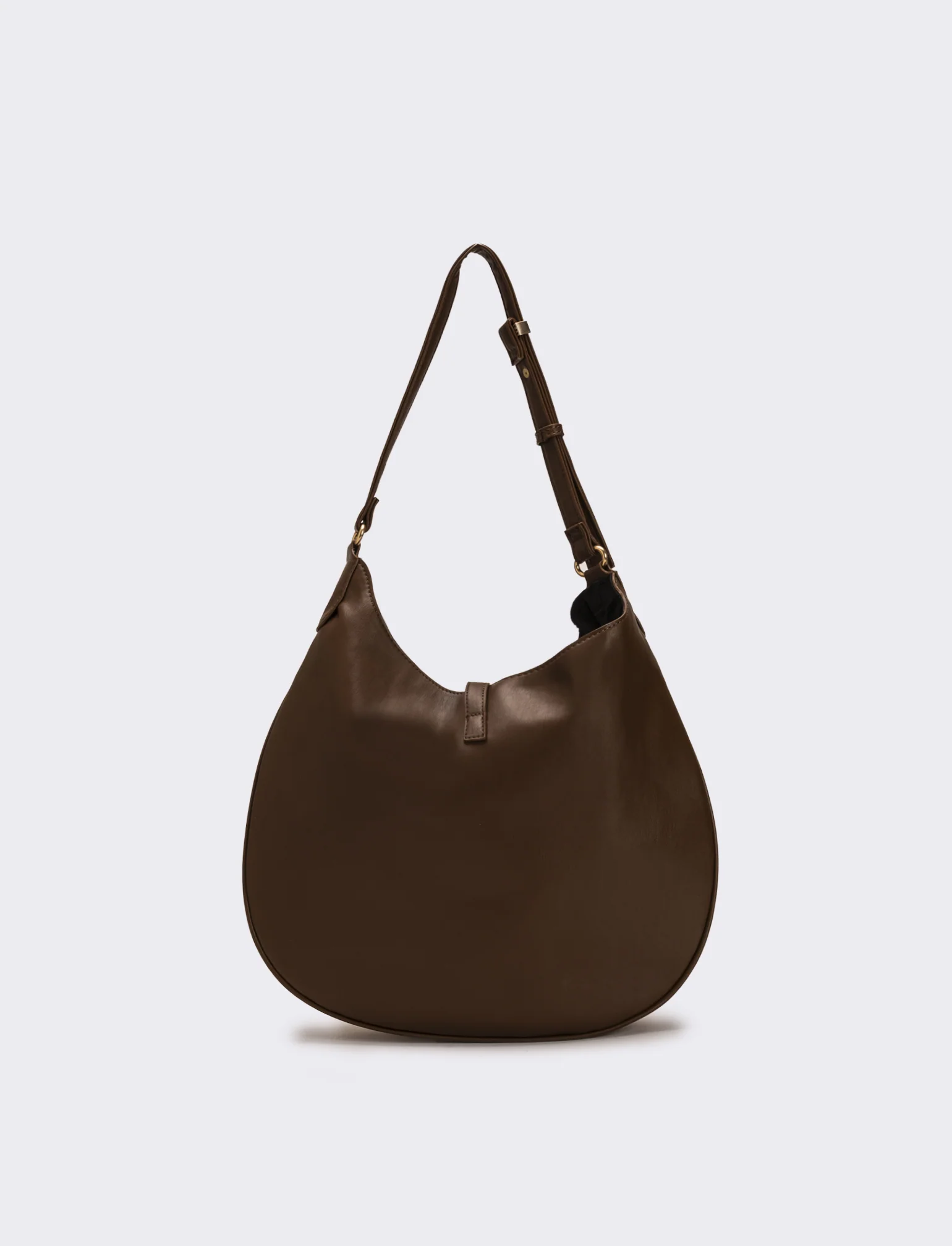 Borsa donna sacca mezzaluna in suede - Marrone - Image 4