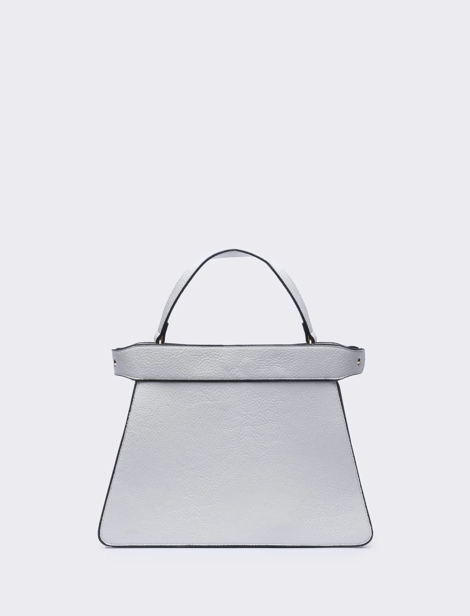 Borsa donna trapezio a mano 33l/24h/14p - Bianco sporco