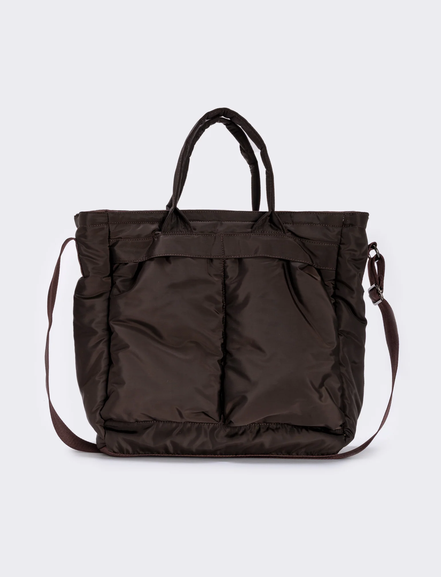 Borsa lavoro uomo nylon con tasche pratiche - Marrone